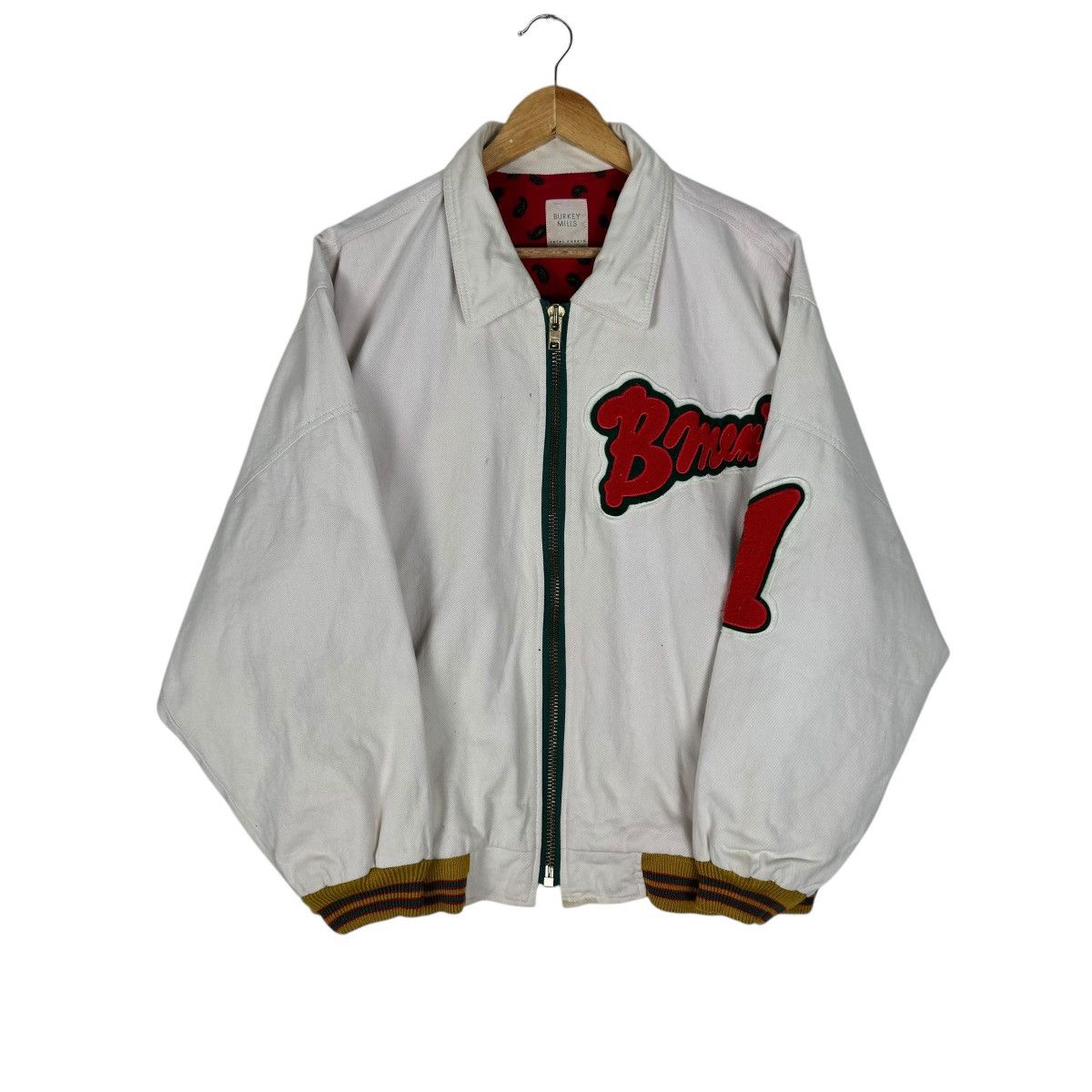 Other ☀️BURKEY MILLS PAISLEY VARSITY JACKET Size US M / EU 48-50 / 2 - 3 Thumbnail