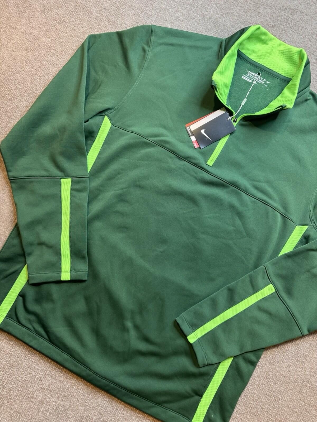 Nike Nike Golf Men's Lg Green Tour Performance 1/4 Zip NWT [741] Size US L / EU 52-54 / 3 - 1 Thumbnail