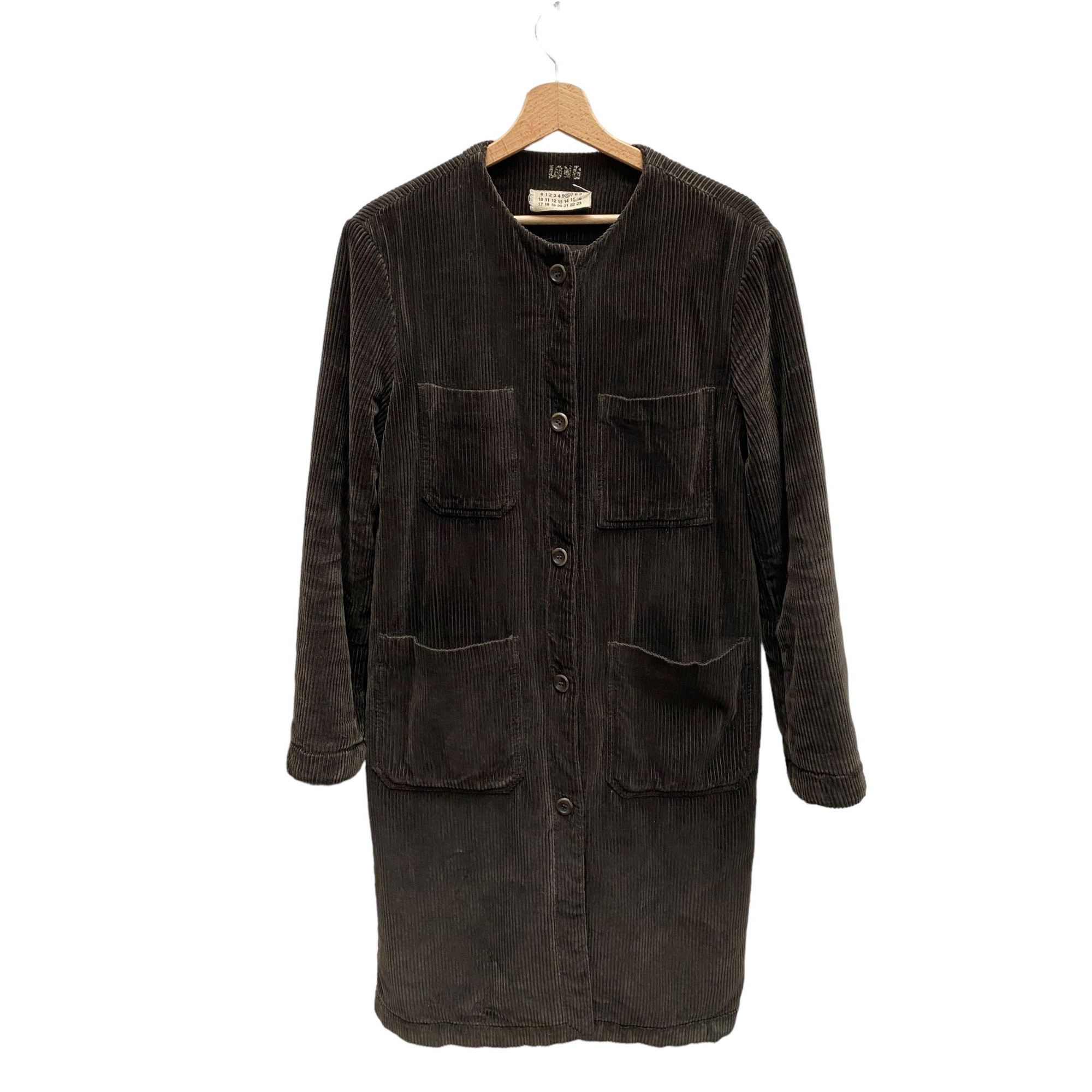 image of Maison Margiela Martin Margiela Fw 1998 Brown Velvet Long Coat Line 6 Size, Women's (Size Medium)