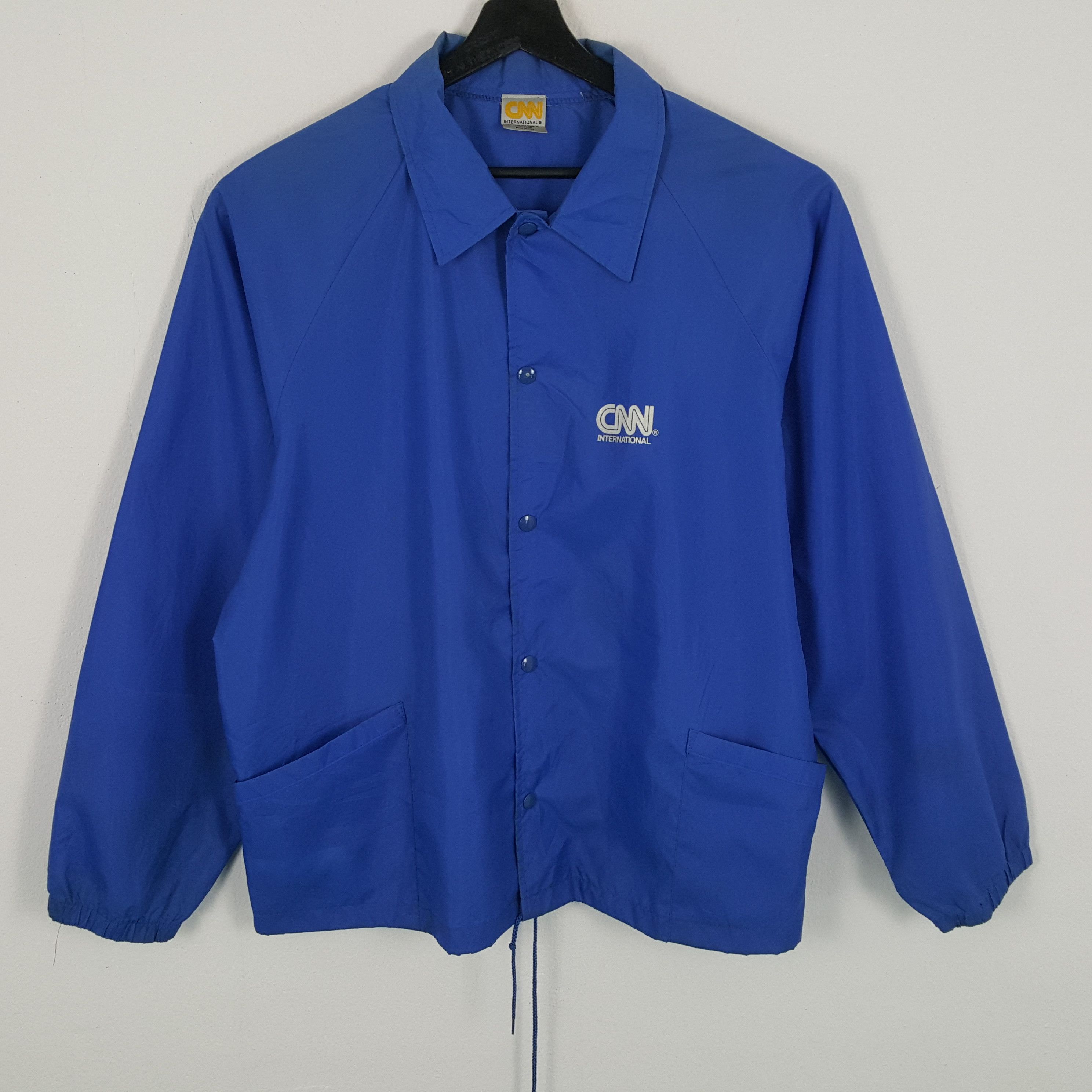 Vintage CNN INTERNATIONAL Big Logo Back Design Windbreaker Jacket Size US L / EU 52-54 / 3 - 3 Thumbnail
