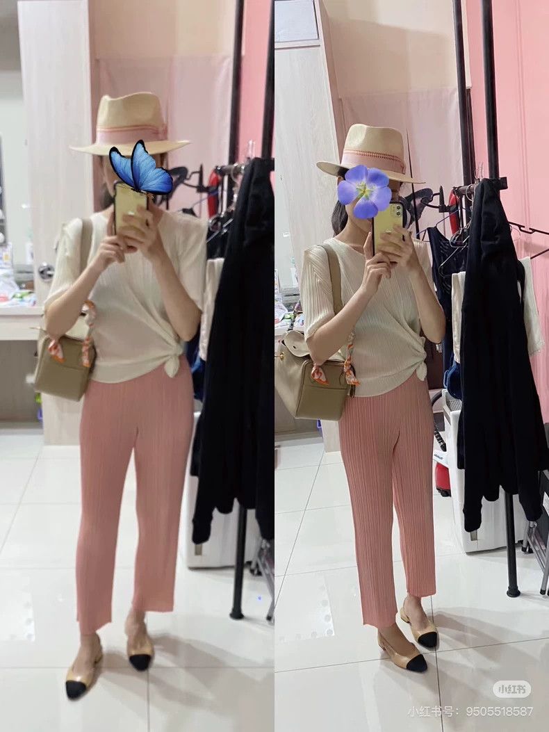 Issey Miyake Issey Miyake size:1 Limited edition pink pleated trousers Size 31" - 9 Thumbnail