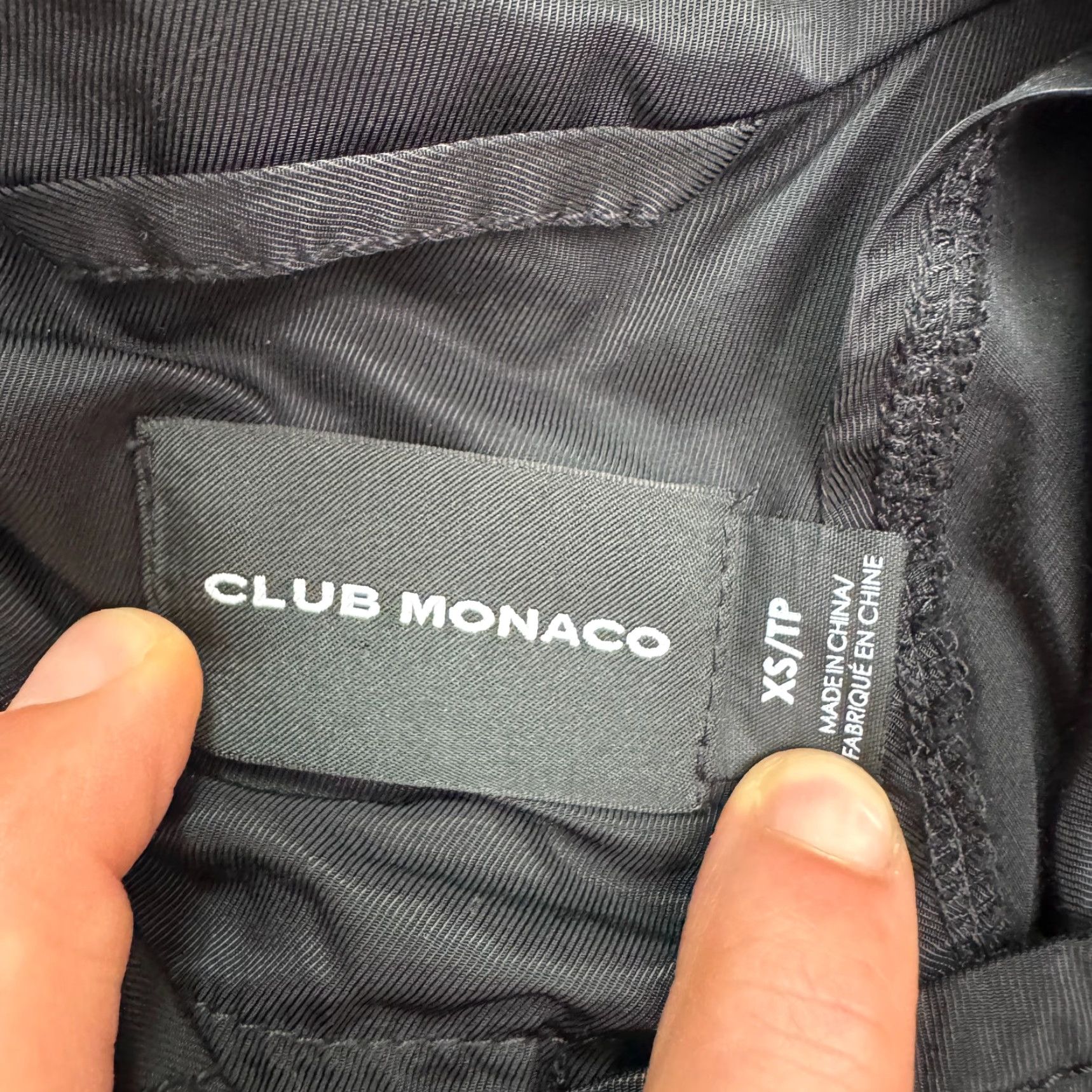 Club Monaco Club Monaco Black Asymmetrical Full Zip Hoodie Jacket Womens XS Jacket Size XS / US 0-2 / IT 36-38 - 6 Thumbnail