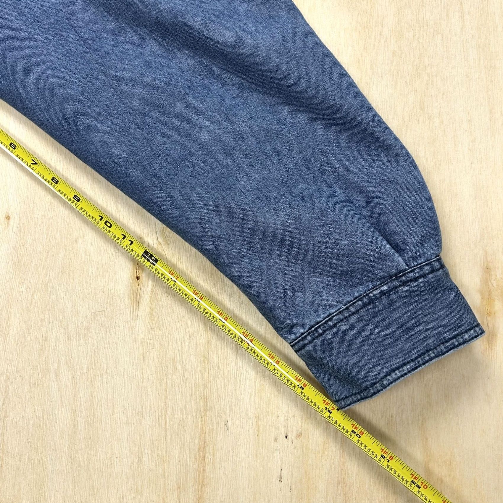 Denime Schmitt Denim Shirt Mens XXXL Long Sleeve Button Up Workwear Flannel Lined Winter Blue Size US XXL / EU 58 / 5 - 7 Thumbnail