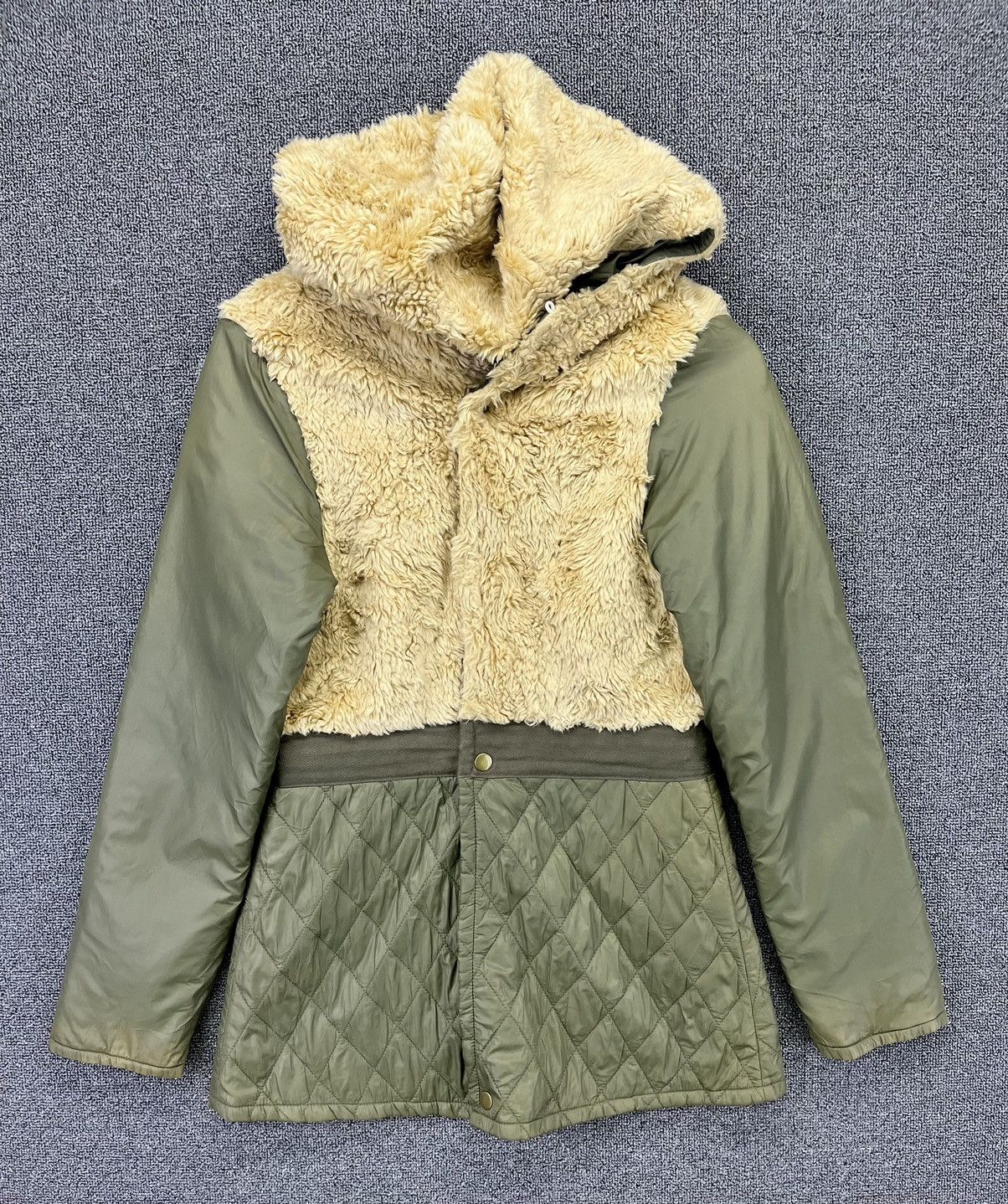 Diesel Vintage Diesel Hooded Fleece Quilted Jacket Size S / US 4 / IT 40 - 1 Thumbnail