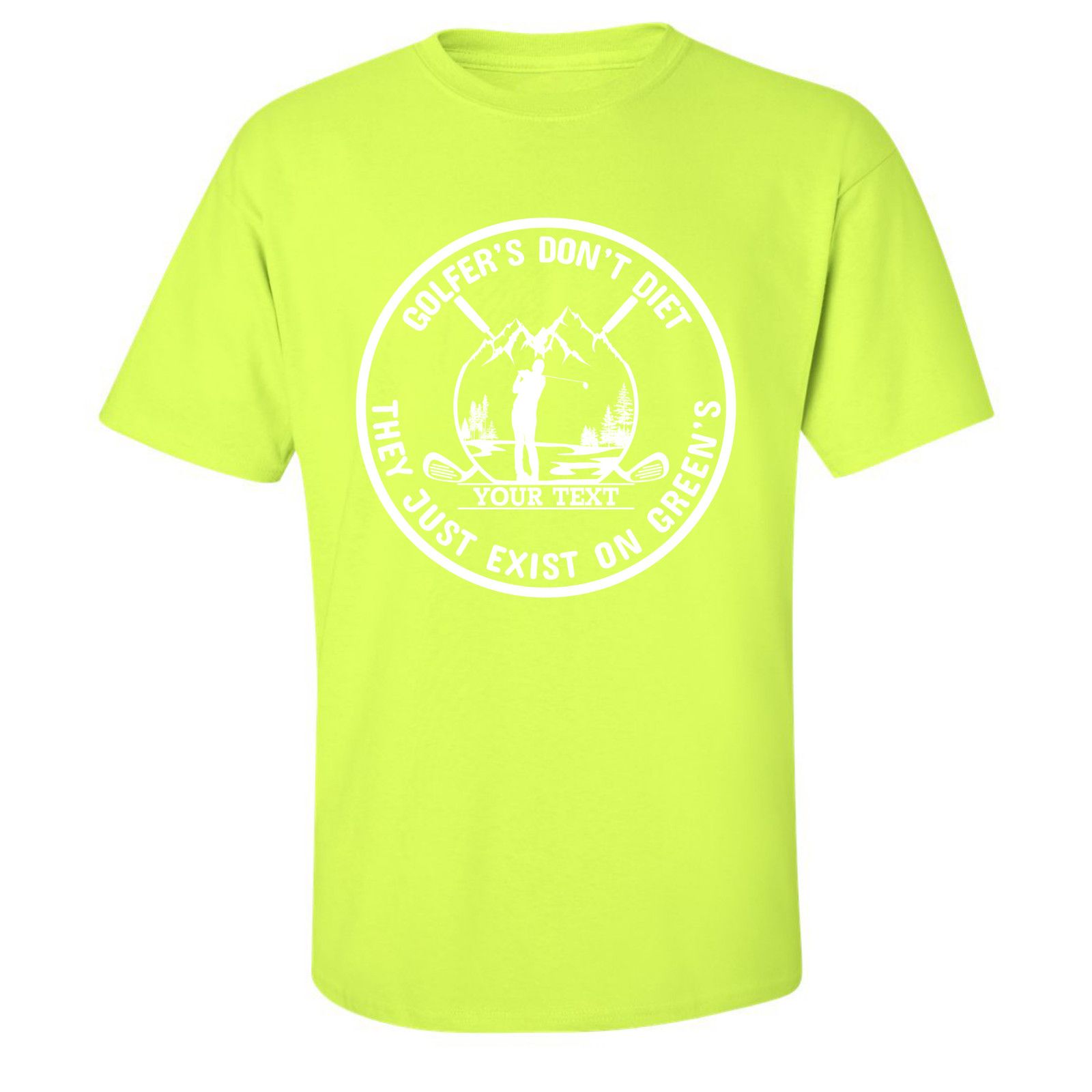 Gildan Golfers Don't Diet Custom Name Funny Swinging Golfer T-Shirt Size US XL / EU 56 / 4 - 7 Thumbnail