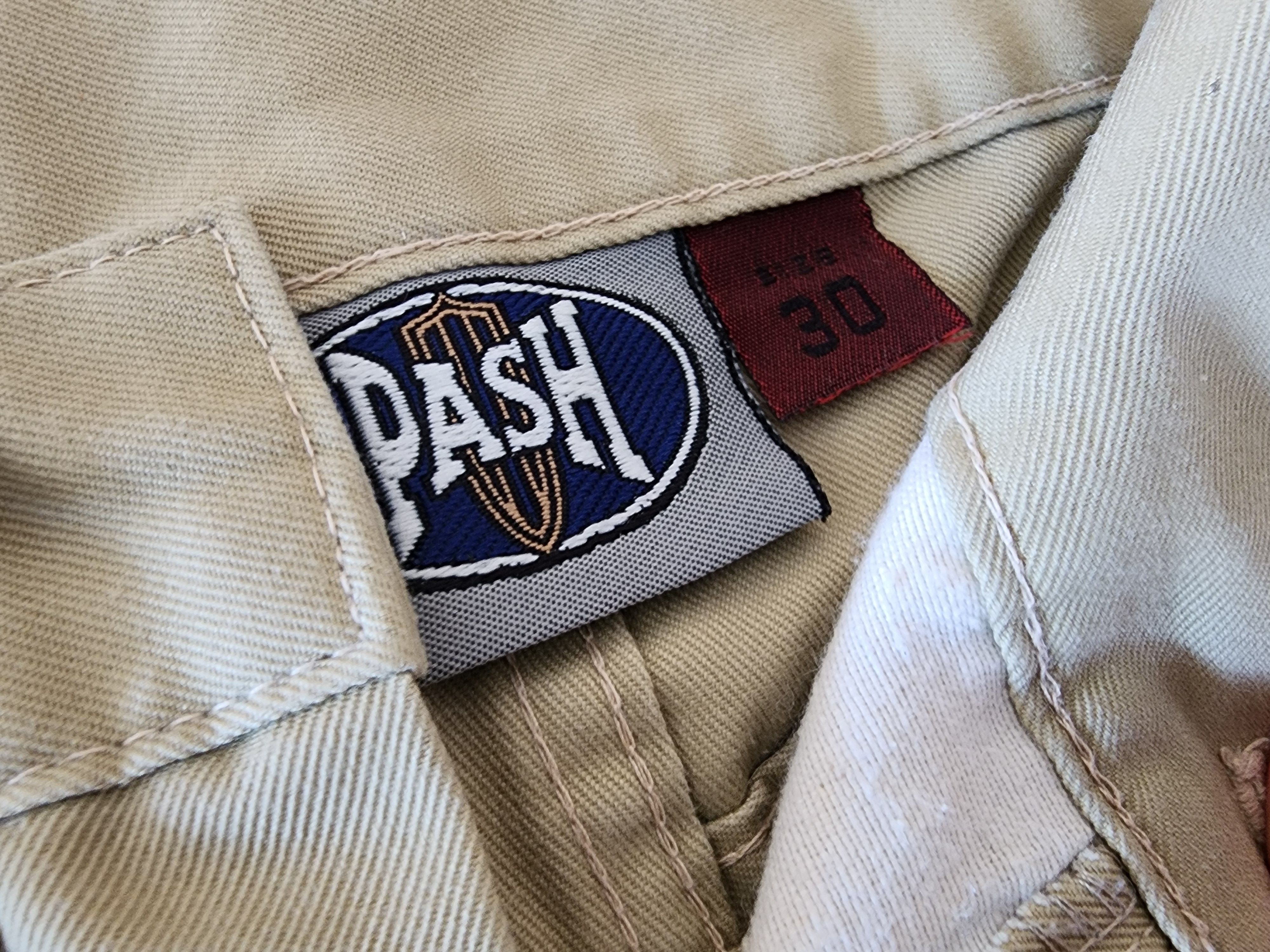 Other Vintage 90s Pash Pants – Beige Khaki, Unworn, Rare Find Size US 32 / EU 48 - 6 Thumbnail