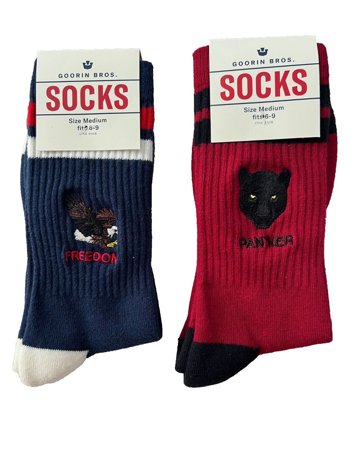 Goorin Bros. Goorin Bros 2 Combed Cotton Rib Socks Freedom & Panther Size ONE SIZE - 1 Thumbnail