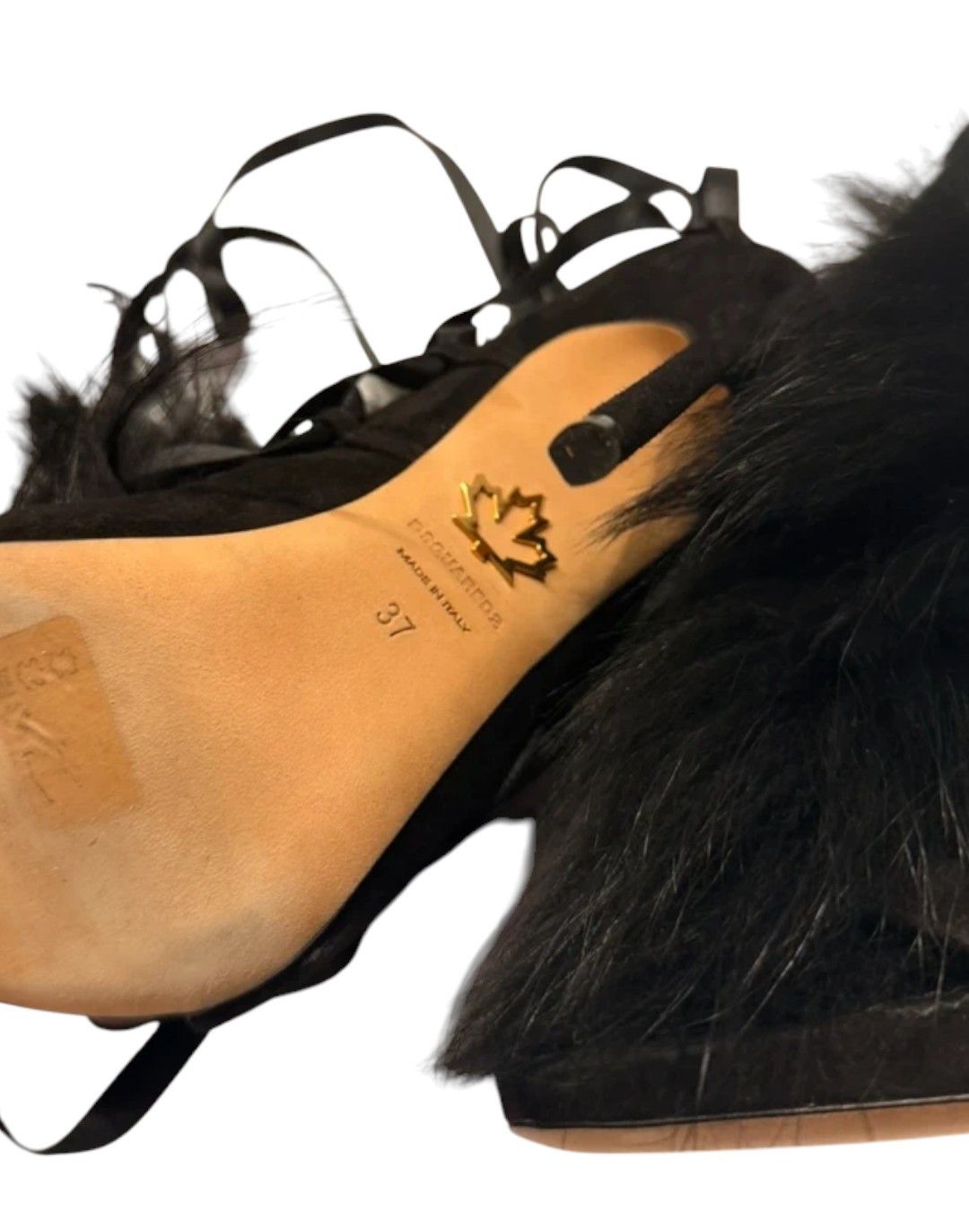 Dsquared2 RARE FOX FUR LACED HEELS Size US 7 / IT 37 - 6 Thumbnail
