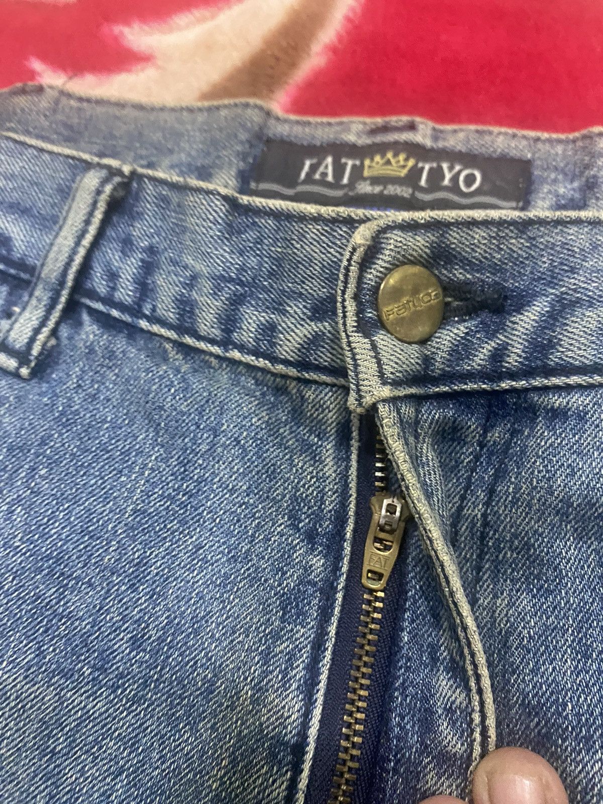 Fat Tokyo × Japanese Brand × Vintage Vintage FAT TOKYO Jeans Skinny Old Cutting Like Baggy Size US 34 / EU 50 - 6 Thumbnail
