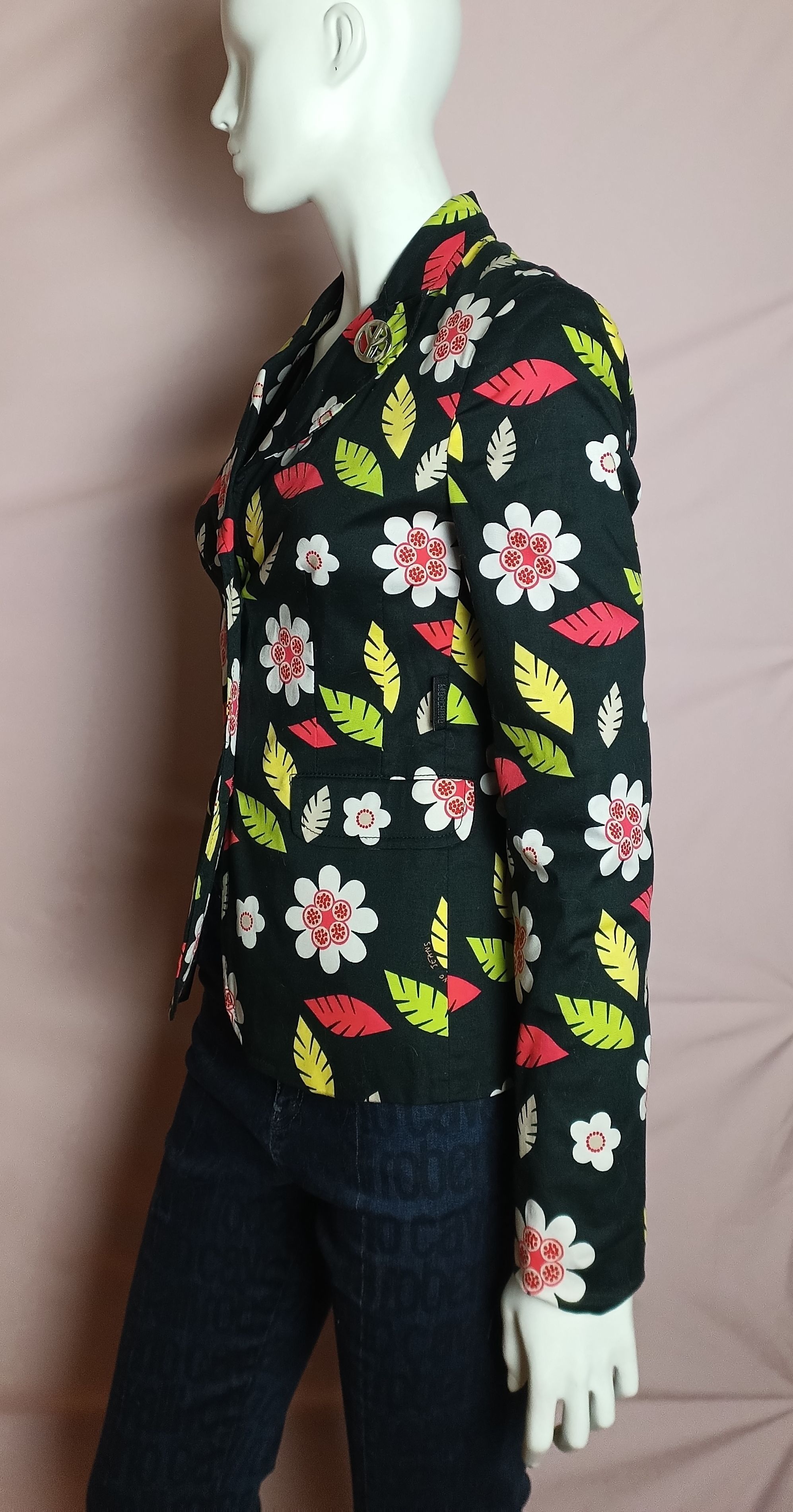 Moschino Moschino Jeans Flowers Print Blazer Jacket Women IT44 US10 Size M / US 6-8 / IT 42-44 - 3 Thumbnail