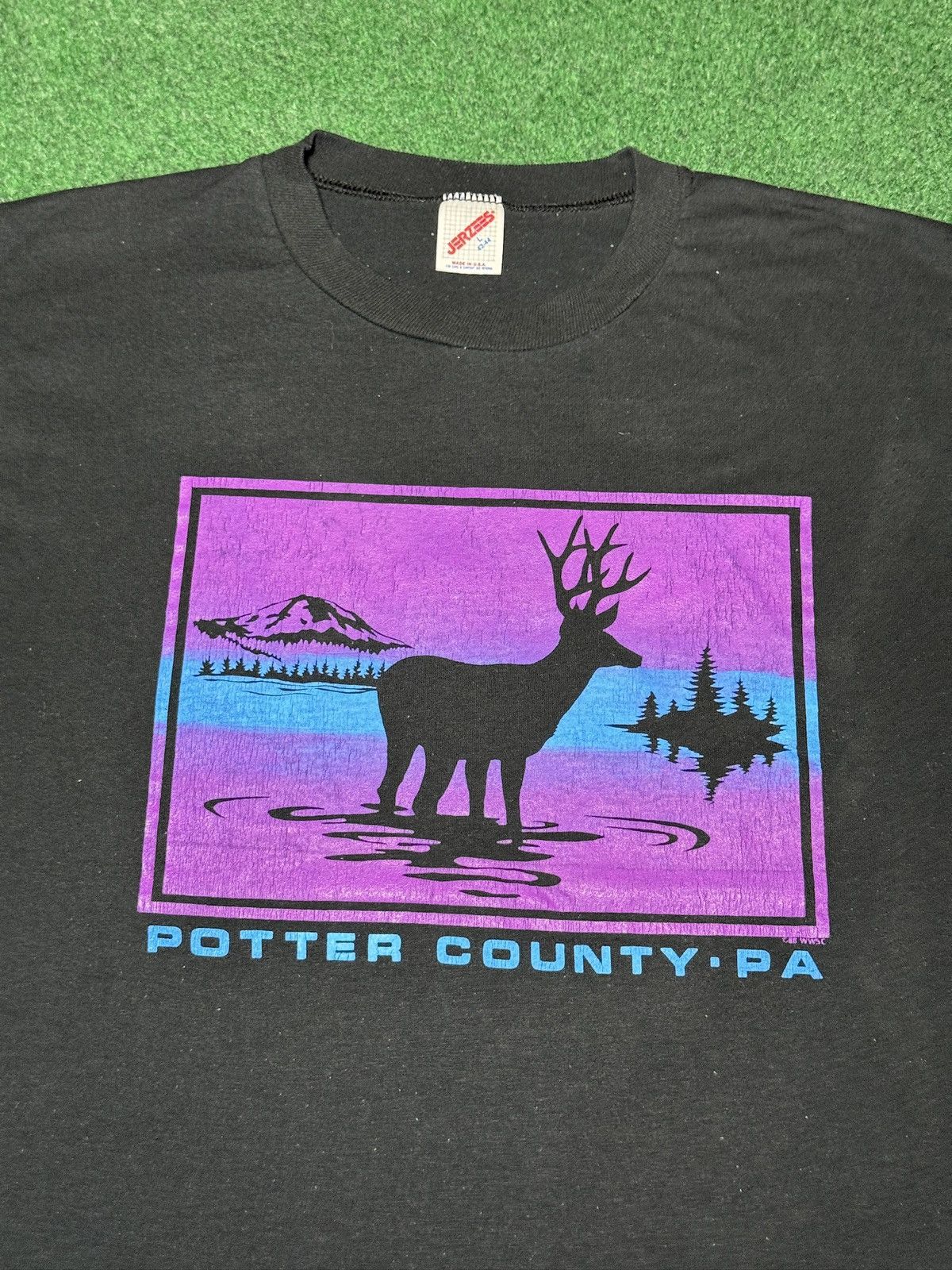 Vintage Vintage 80s 90s Deer Buck Potter County Pa Nature T Shirt Size US L / EU 52-54 / 3 - 2 Thumbnail