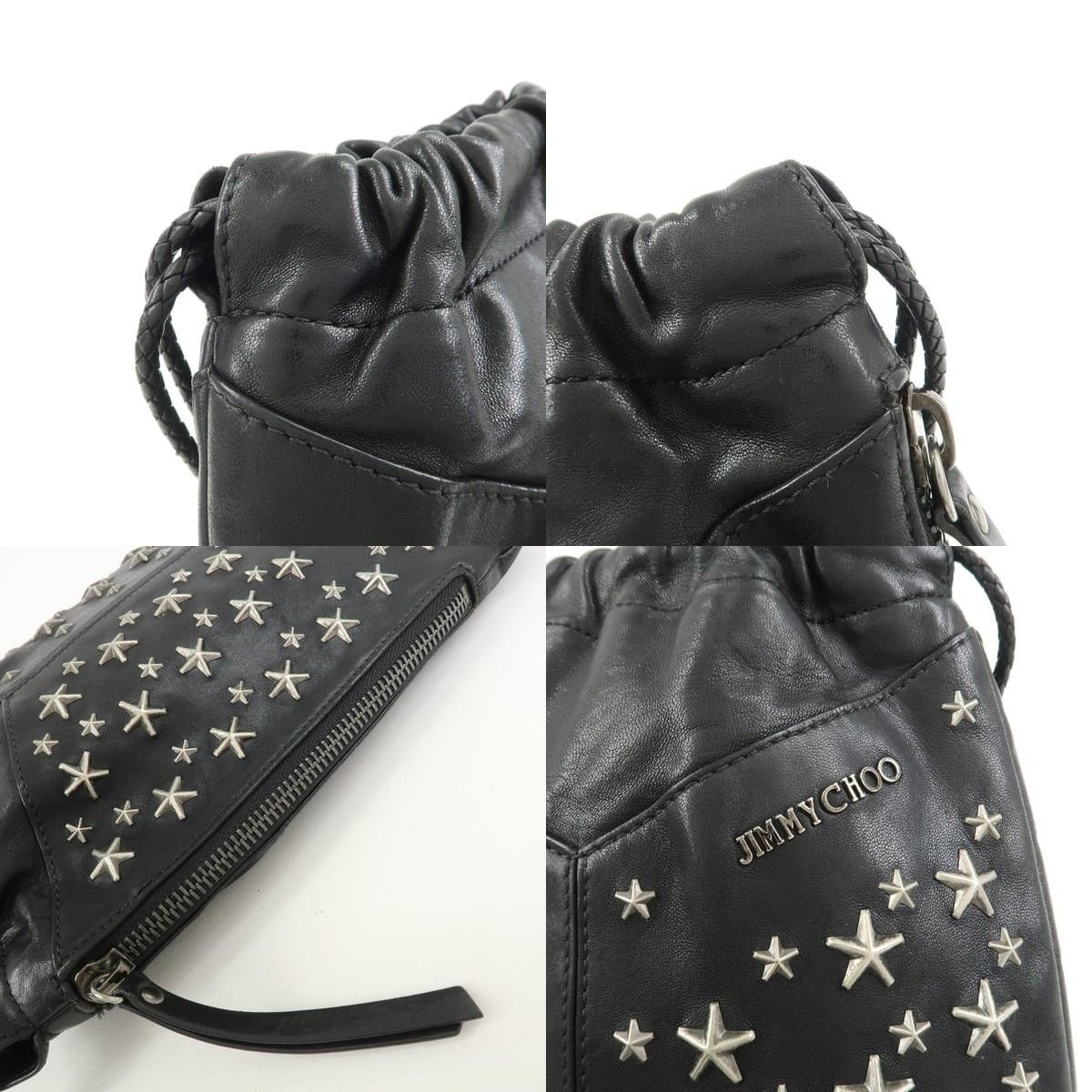 Jimmy Choo Jimmy Choo Star Studs Calfskin Shoulder Bag Black Size ONE SIZE - 6 Thumbnail