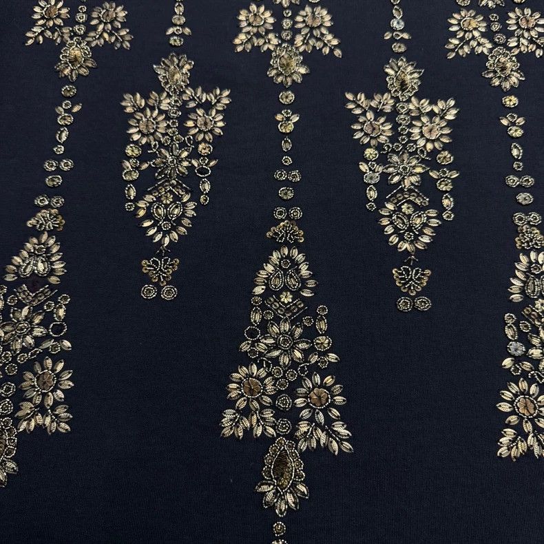 Dries Van Noten DRIES VAN NOTEN Black heavy embroidery patterned hoodie Size M / US 6-8 / IT 42-44 - 3 Thumbnail