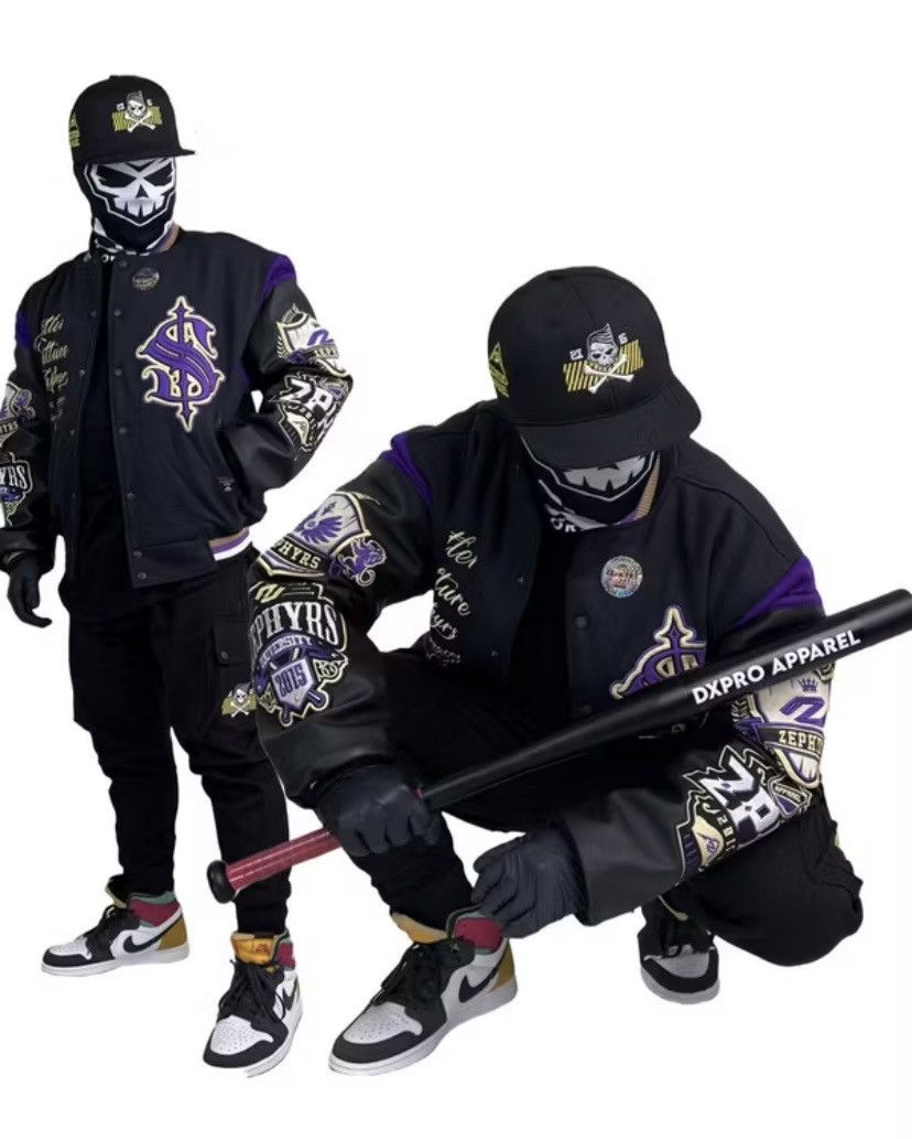 Other Varsity jacket skull black streetwear Size US M / EU 48-50 / 2 - 3 Thumbnail