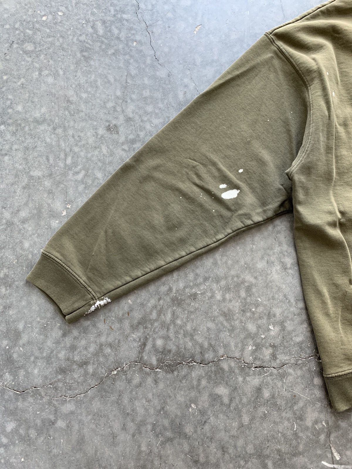 Lands' End × Vintage Crazy Vintage 90s Faded Olive Painter Sweatshirt Boxy Fit Size US XL / EU 56 / 4 - 9 Thumbnail
