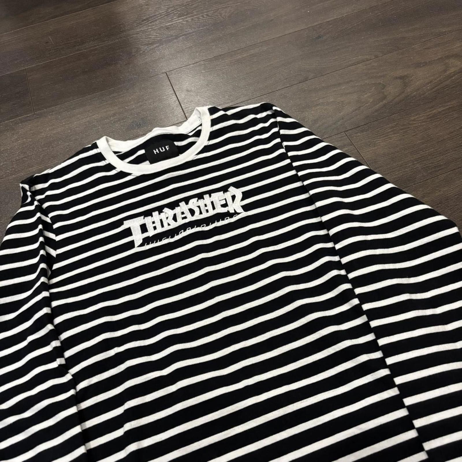 Thrasher thrasher magazine huf worldwide striped long sleeve t shirt Size US S / EU 44-46 / 1 - 1 Thumbnail