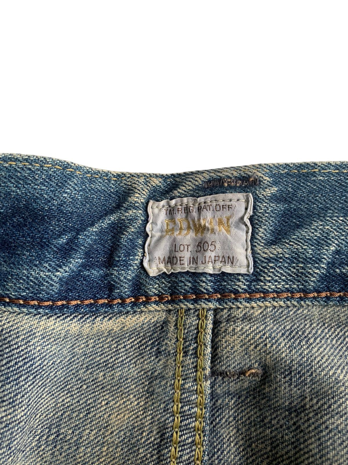 Edwin EDWIN 505Z JAPANESE FADED & RUSTY SELVEDGE DISTRESSED DENIM Size US 34 / EU 50 - 15 Thumbnail