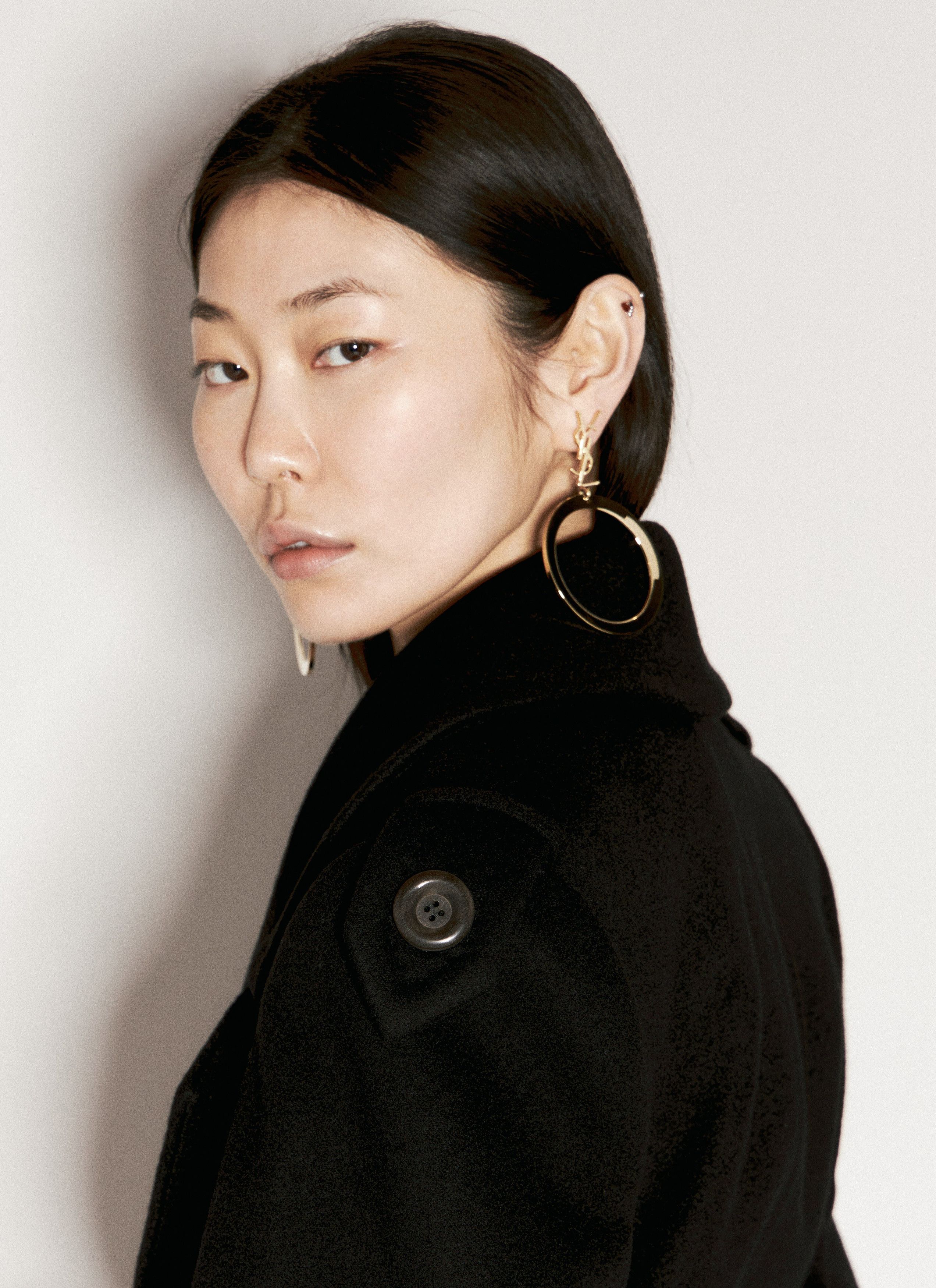Saint Laurent Paris o1b1hav111025 Cashmere And Wool Belted Coat in Black Size S / US 4 / IT 40 - 4 Thumbnail