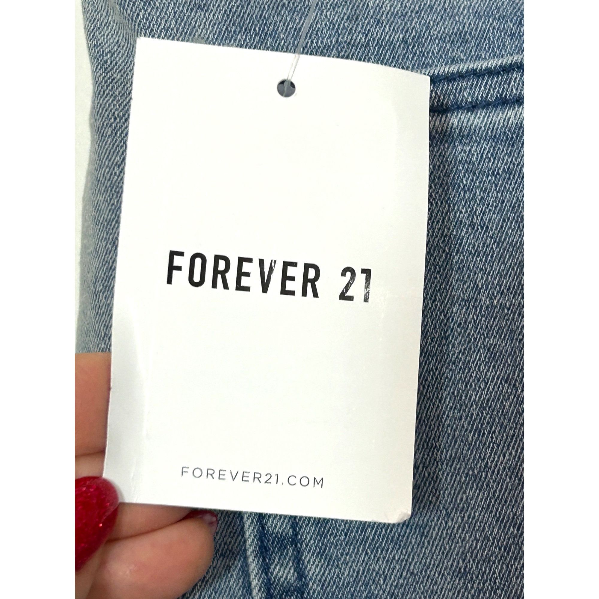 Forever 21 Forever 21 Women’s Denim Shorts 28 High Rise Rhinestone Frin Size 28" / US 6 / IT 42 - 4 Thumbnail