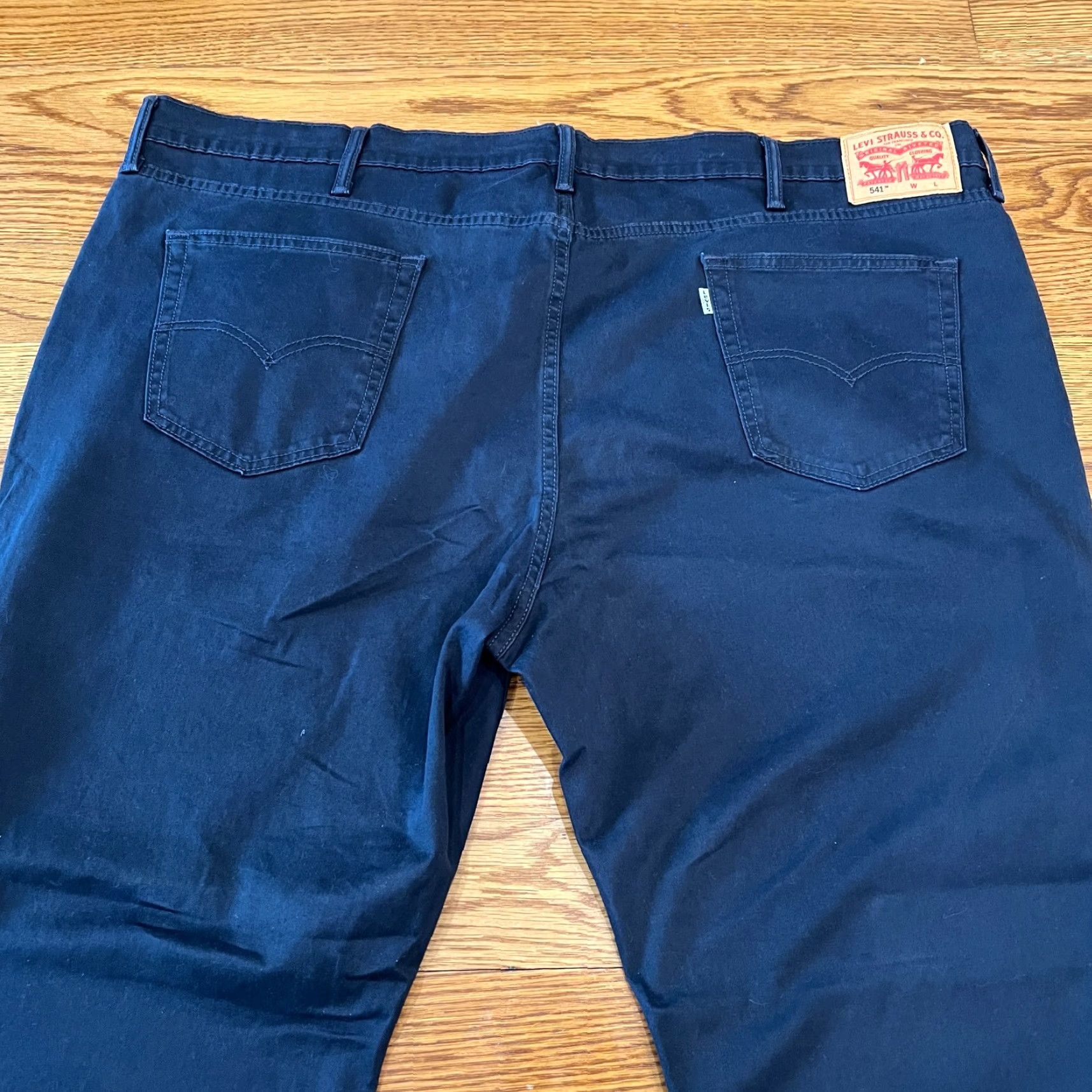 Levi's Levis 541 Jeans 50x30 Mens Athletic Taper Stretch Flex Denim Black Size US 34 / EU 50 - 6 Thumbnail
