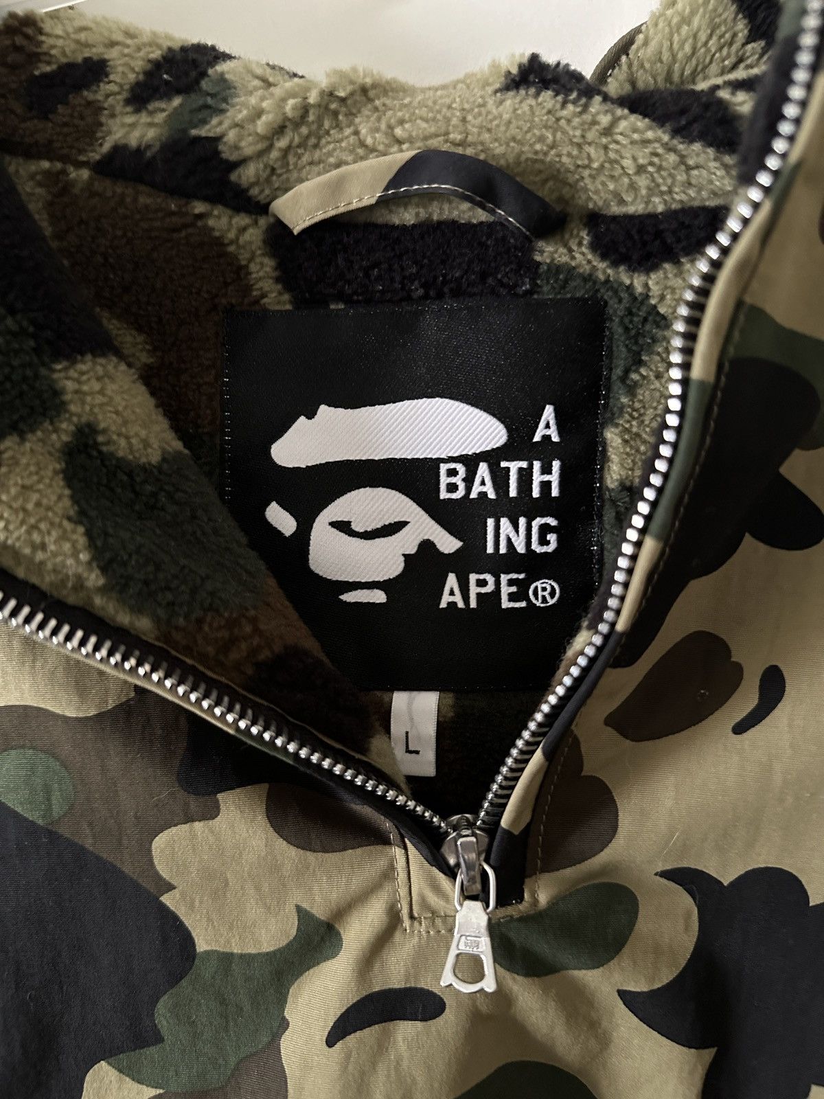 Bape Bape fleece lined Quarter Zip - OG Nigo era Size US L / EU 52-54 / 3 - 3 Thumbnail