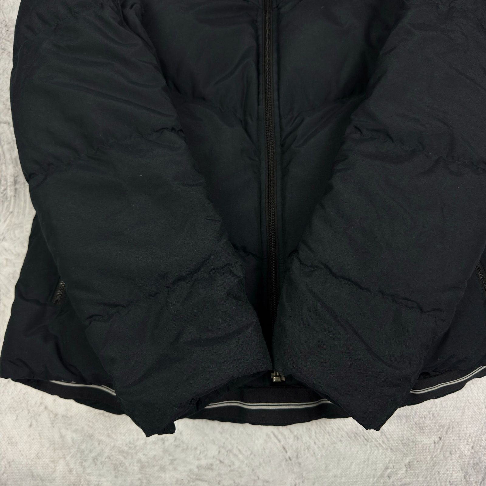 Nike Nike Women's Black White Swoosh Full Zip Puffer Jacket Large Size L / US 10 / IT 46 - 7 Thumbnail