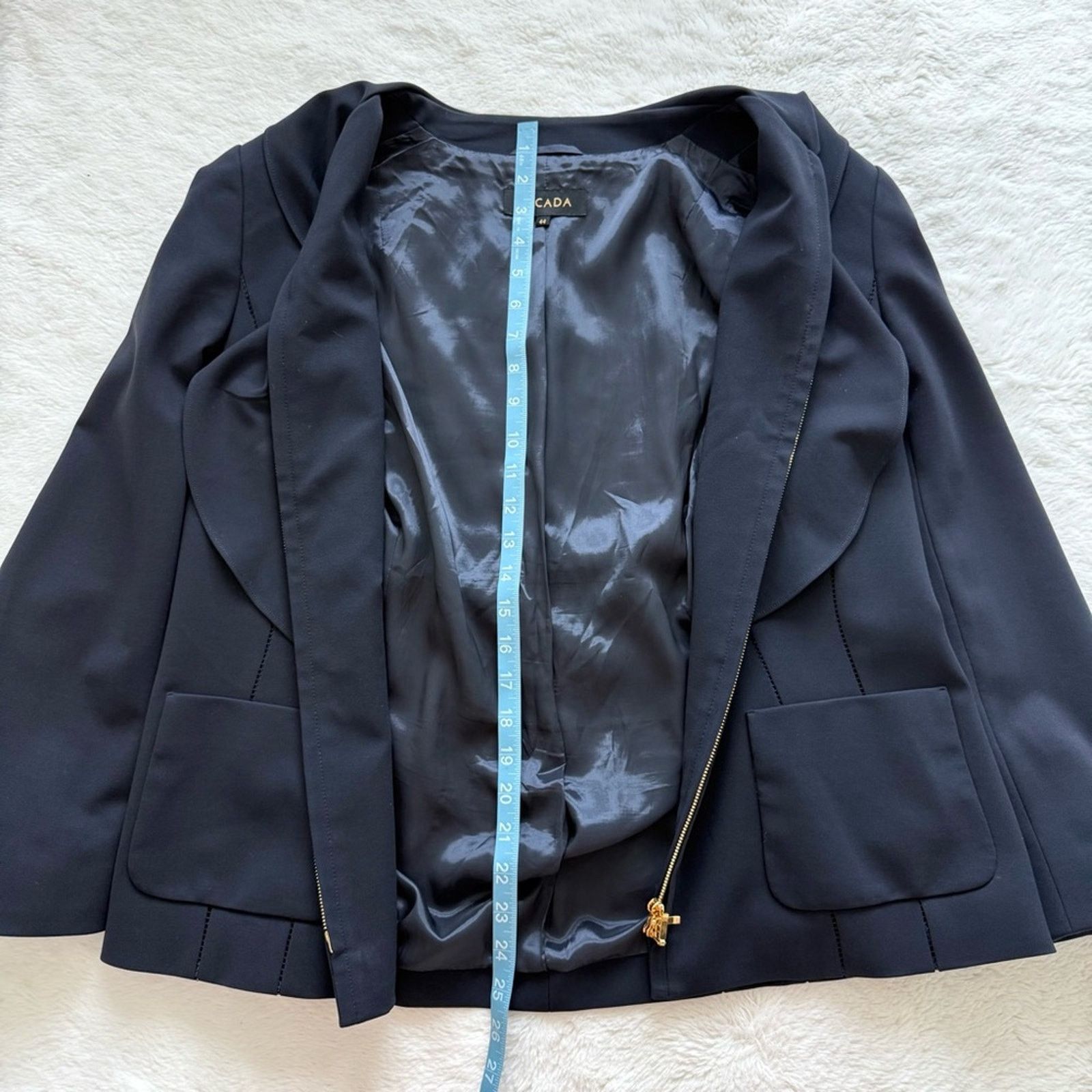 Escada ESCADA women 2 pieces dark blue costume size 44 GR or 12US Size 34" / US 12 / IT 48 - 15 Thumbnail