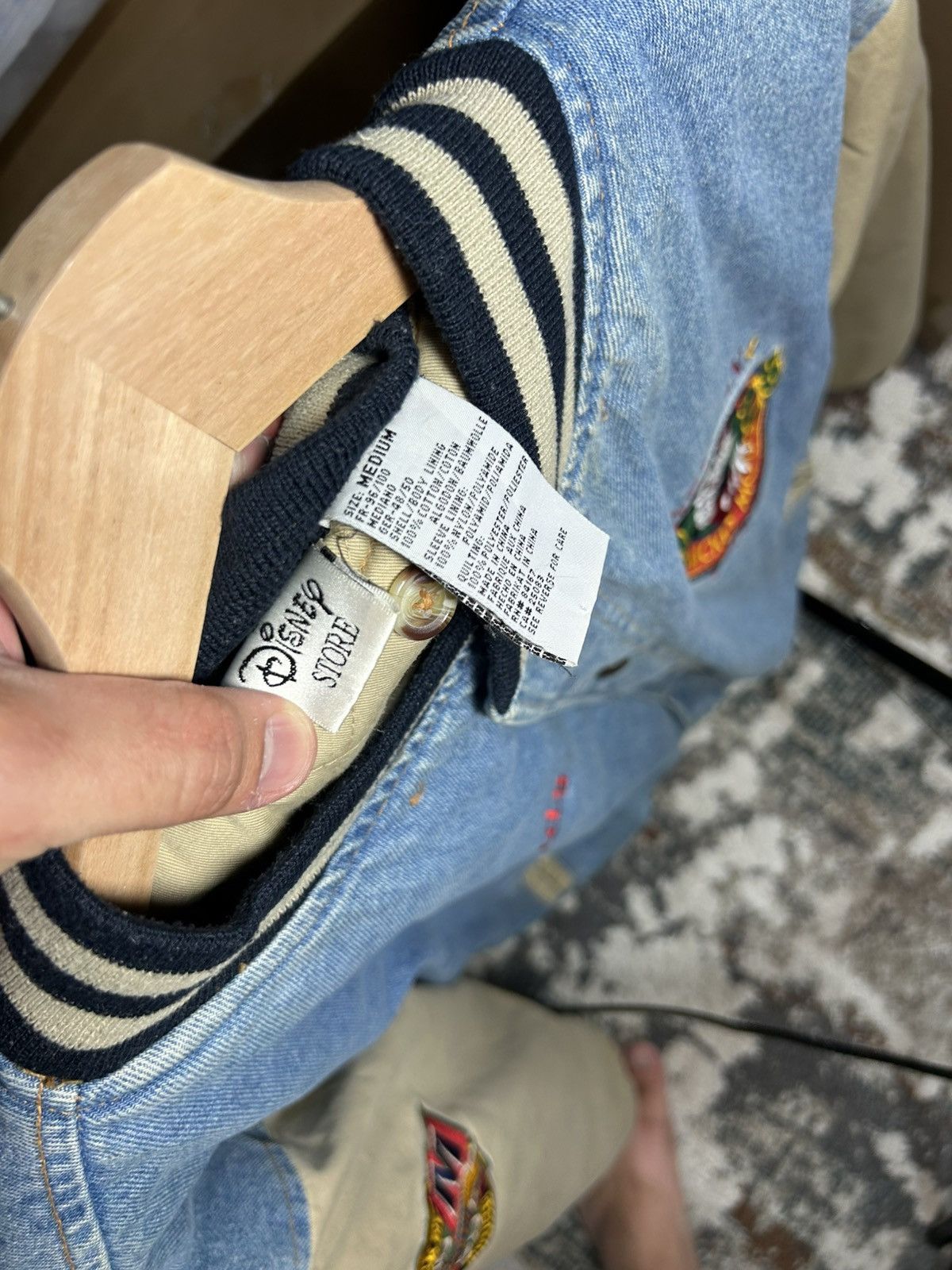 Vintage 90s Disney Mickey Mouse First Class of 1928 Denim Bomber Size US M / EU 48-50 / 2 - 8 Thumbnail