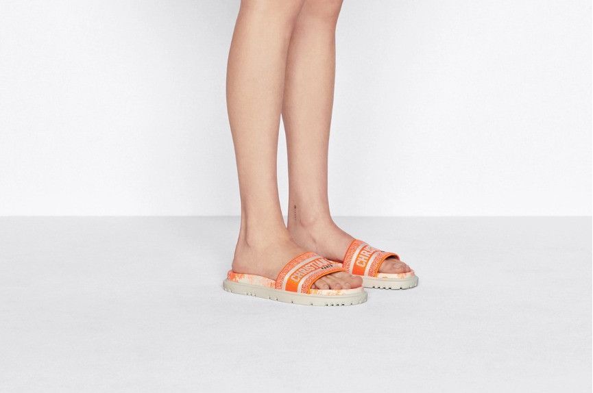 Dior o1w1db10724 Dway Slides in Orange/White Size US 12 / IT 42 - 7 Thumbnail