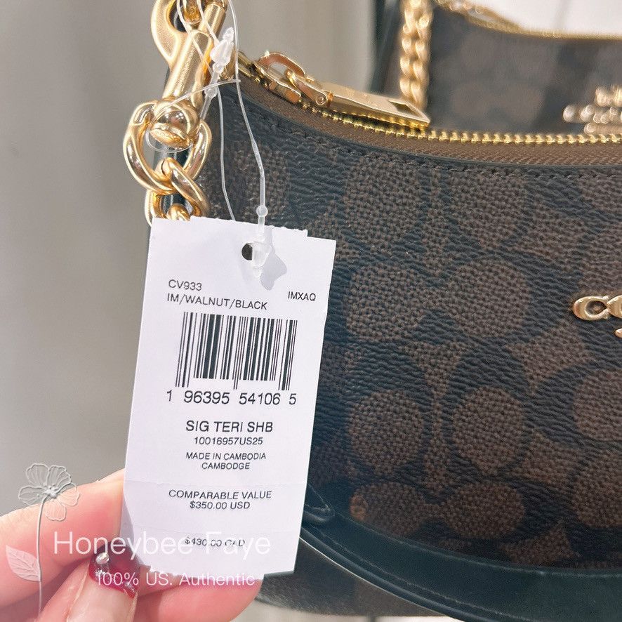 Coach Teri Shoulder Bag In Signature Canvas CV933 Size ONE SIZE - 5 Thumbnail