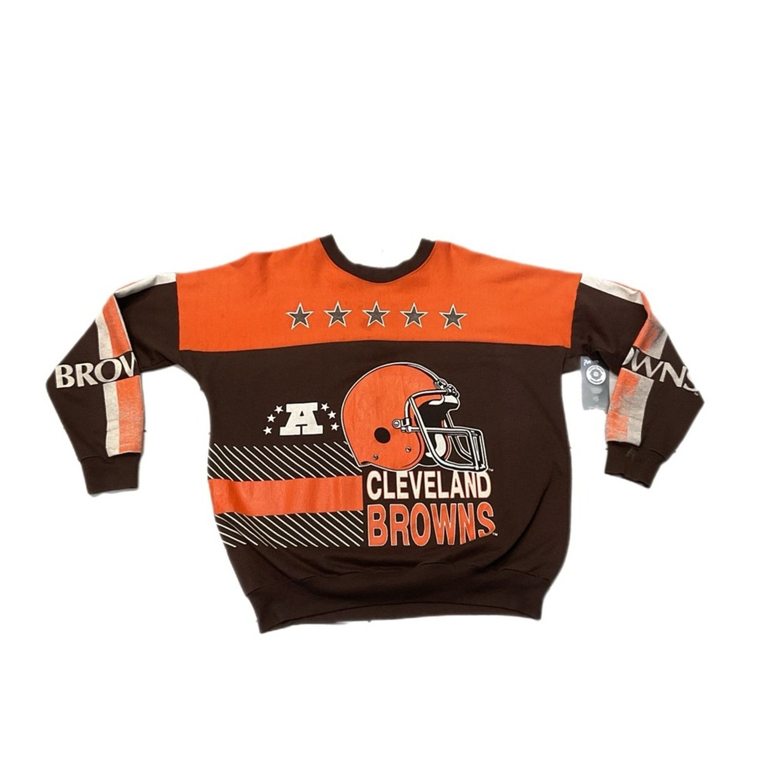 Vintage Vintage 1990s Cleveland Browns NFL Crewneck Sweatshirt Size US XL / EU 56 / 4 - 1 Thumbnail