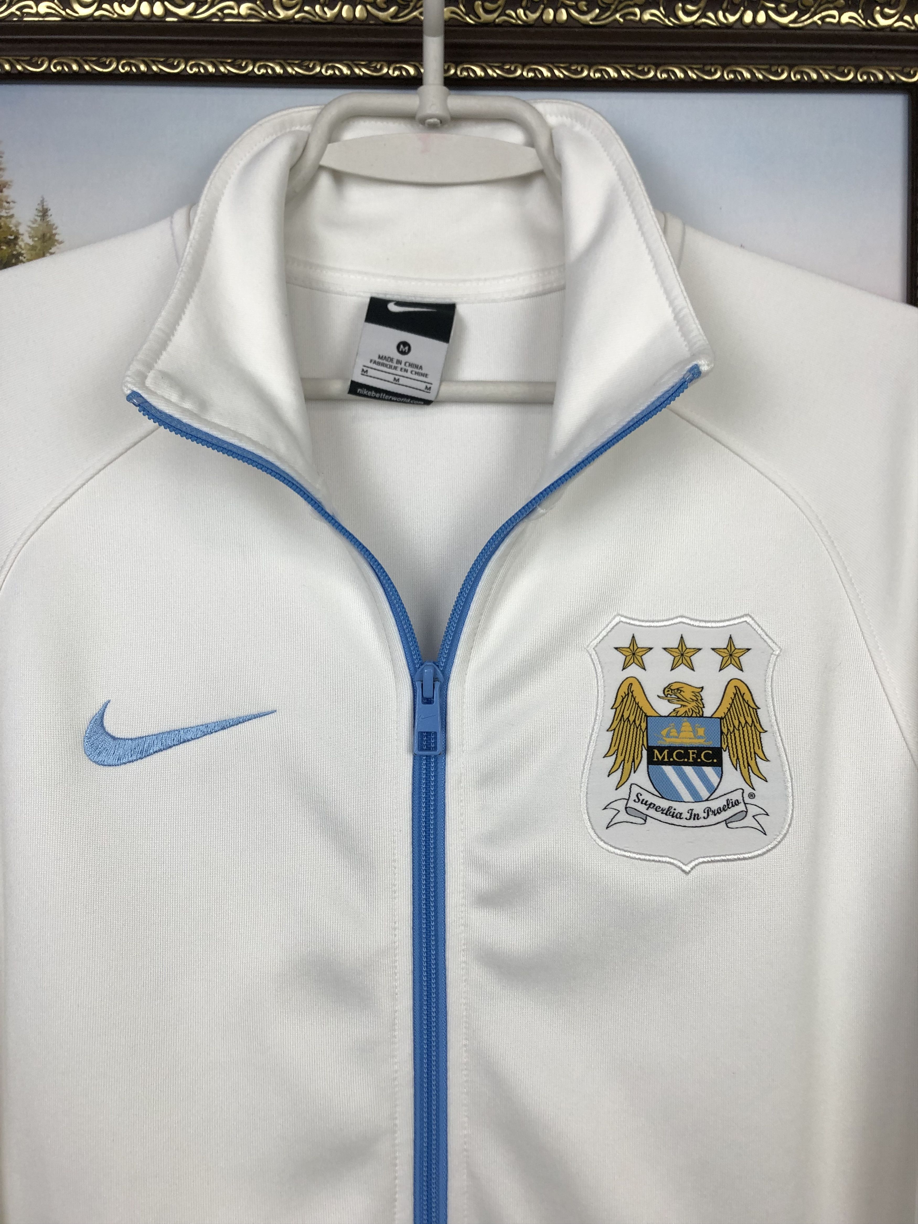 Vintage Nike Manchester City Football Jacket Soccer Track