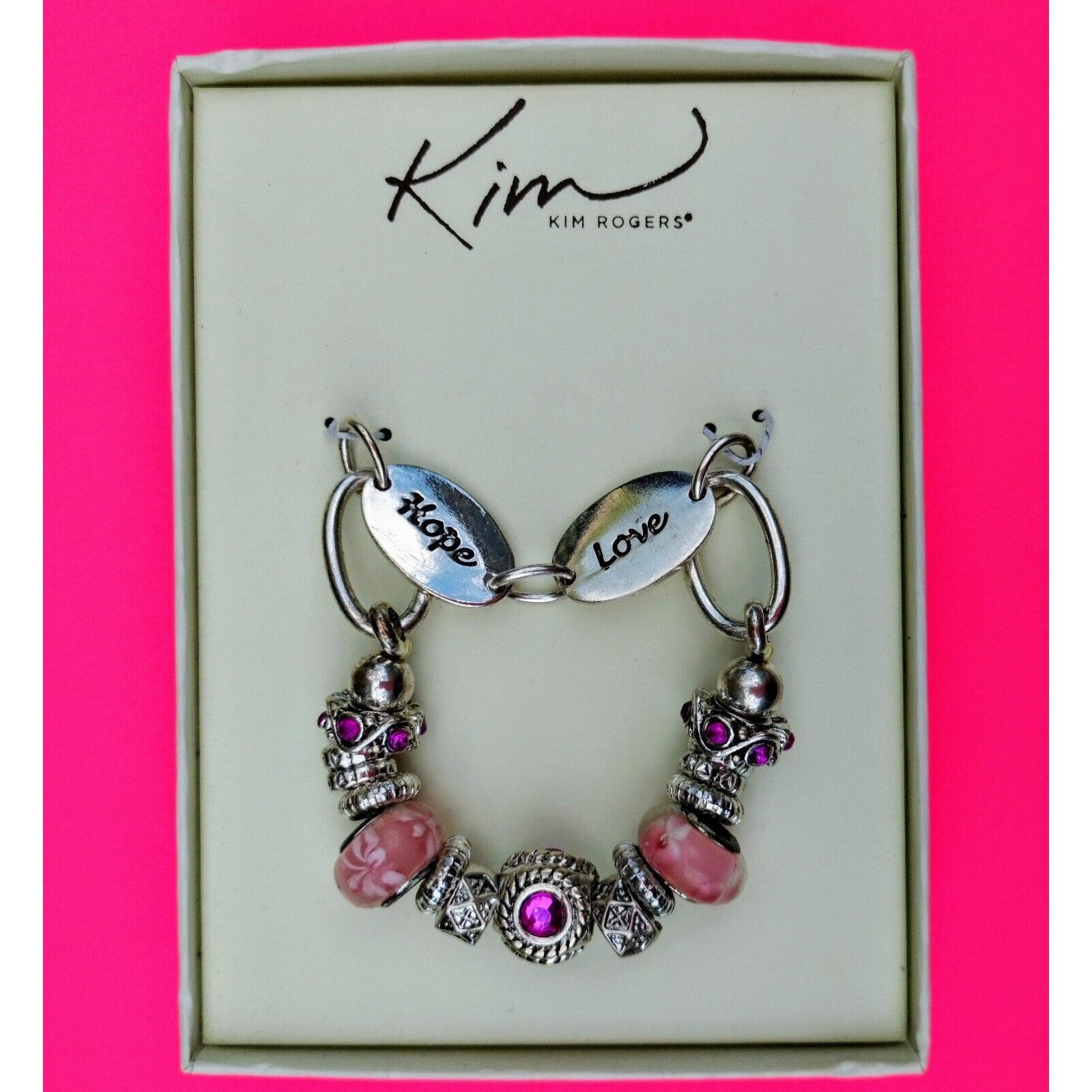 Designer Kim Rogers Bangle Bracelet Silver Tone Jewelry Inspiration C Size ONE SIZE - 2 Thumbnail