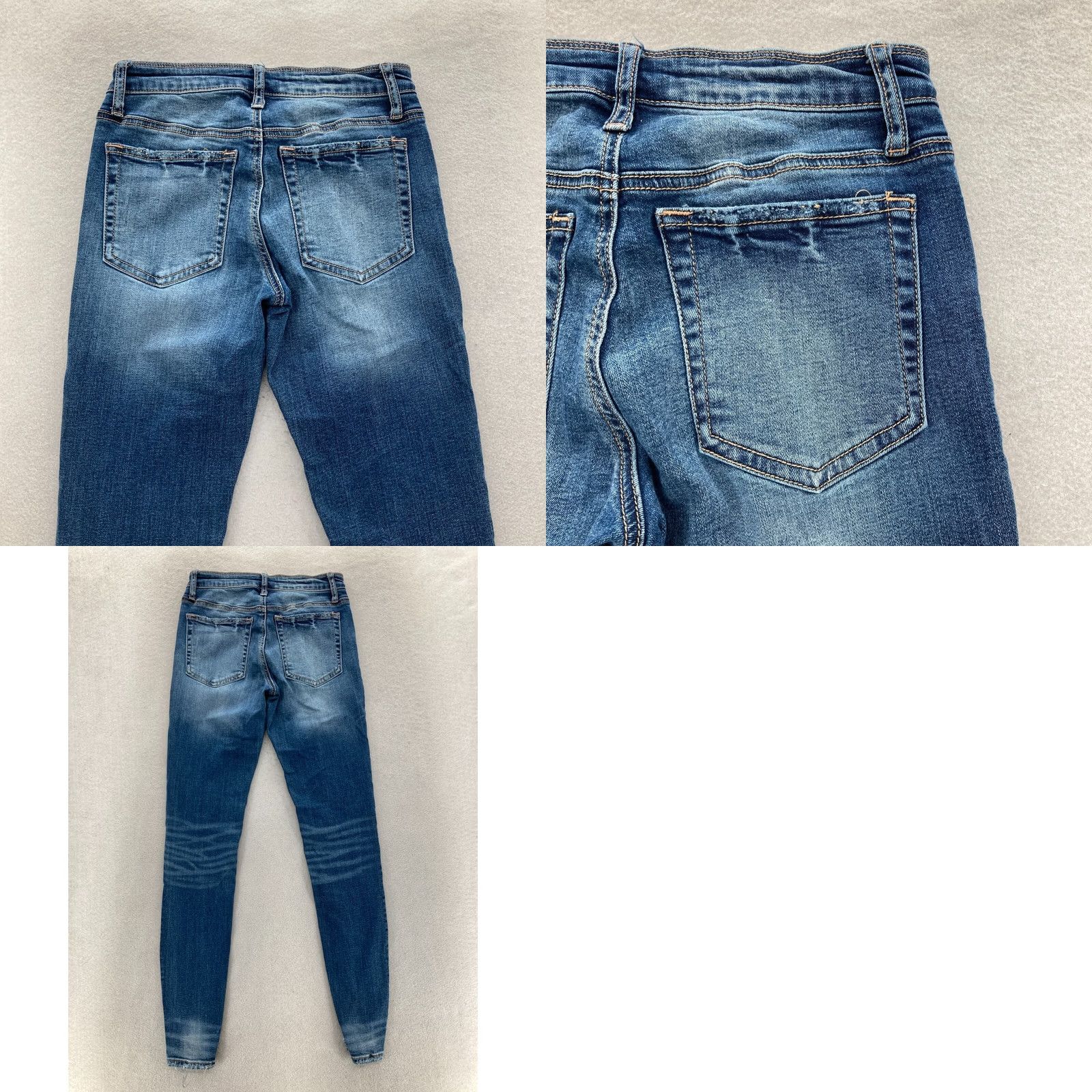 Vintage Daytrip Lynx Skinny Jeans Women's 26 Blue Stretch Denim Distressed Grunge Western Size 26" / US 2 / IT 38 - 9 Thumbnail