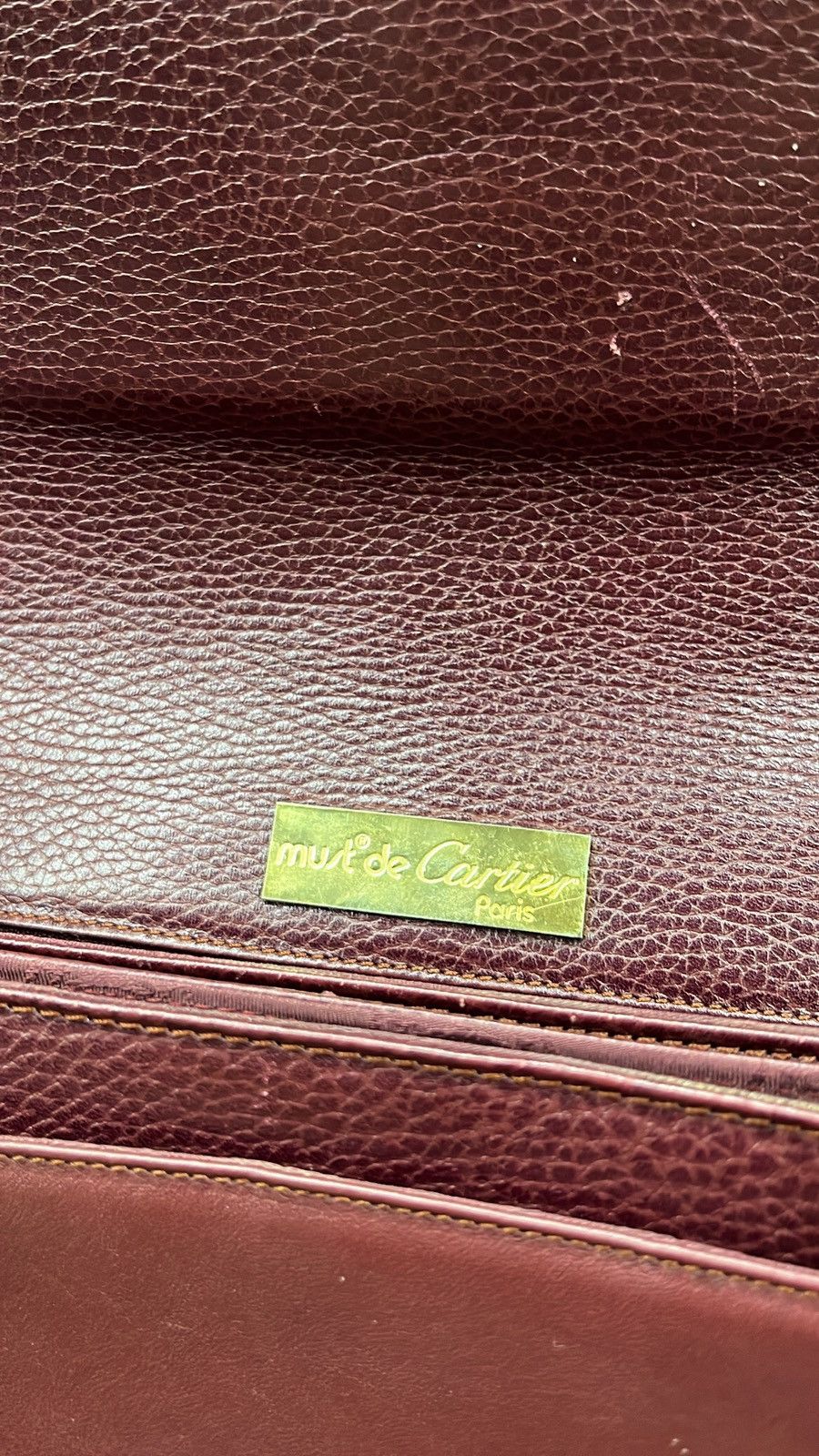 Cartier × Vintage Cartier burgundy Must de Cartier shoulder Size ONE SIZE - 7 Thumbnail