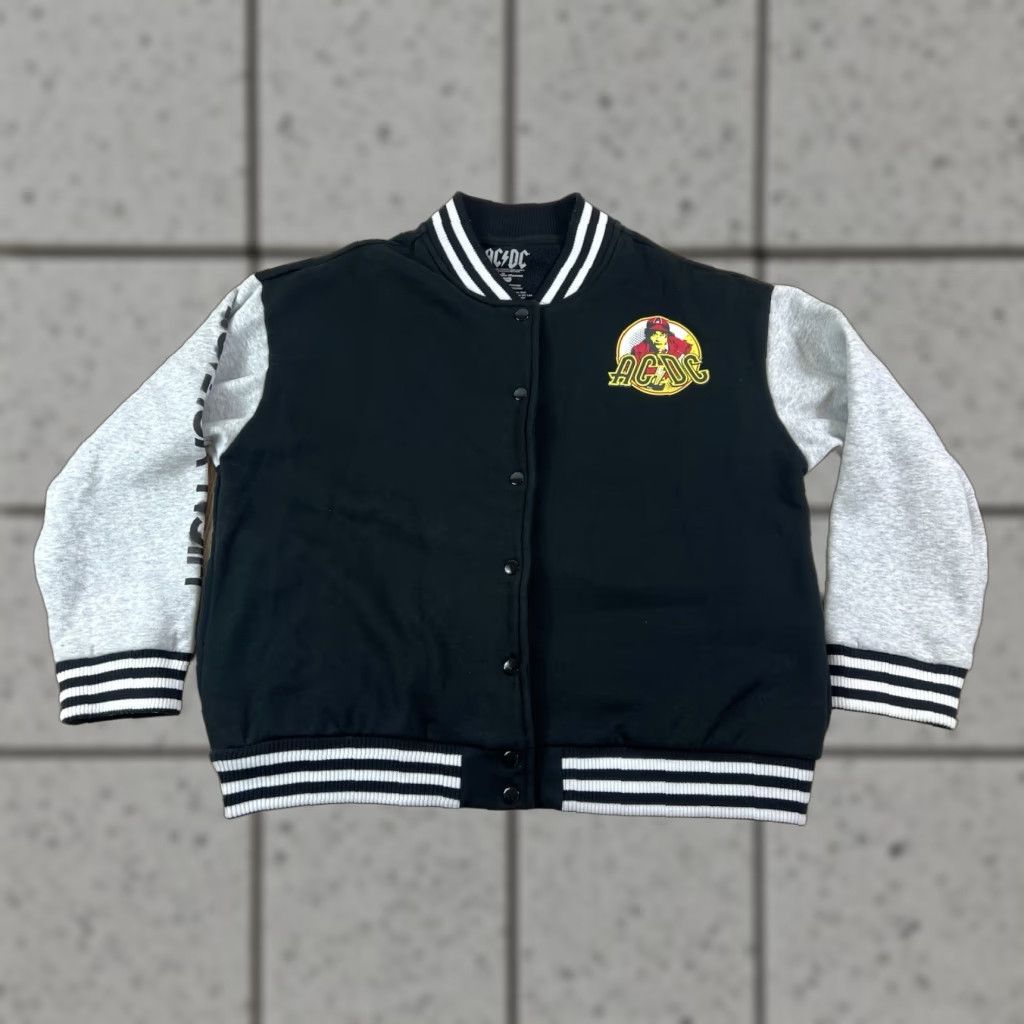 Vintage Goodie Two Sleeves AC/DC Goodie Two Sleeves Varsity Jacket Snap Black L Men Large Rock Music High Voltage Casual Jacket Size US L / EU 52-54 / 3 - 1 Thumbnail