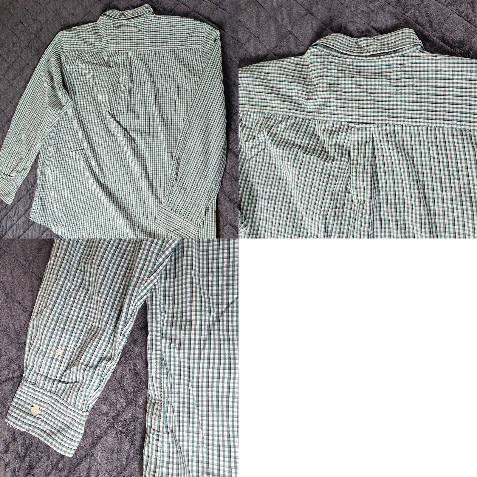 Chaps Chaps Button-Up Shirt Men L Green Long Sleeve Check Pattern Stretch Casual Formal Business Workwear Size US L / EU 52-54 / 3 - 8 Thumbnail