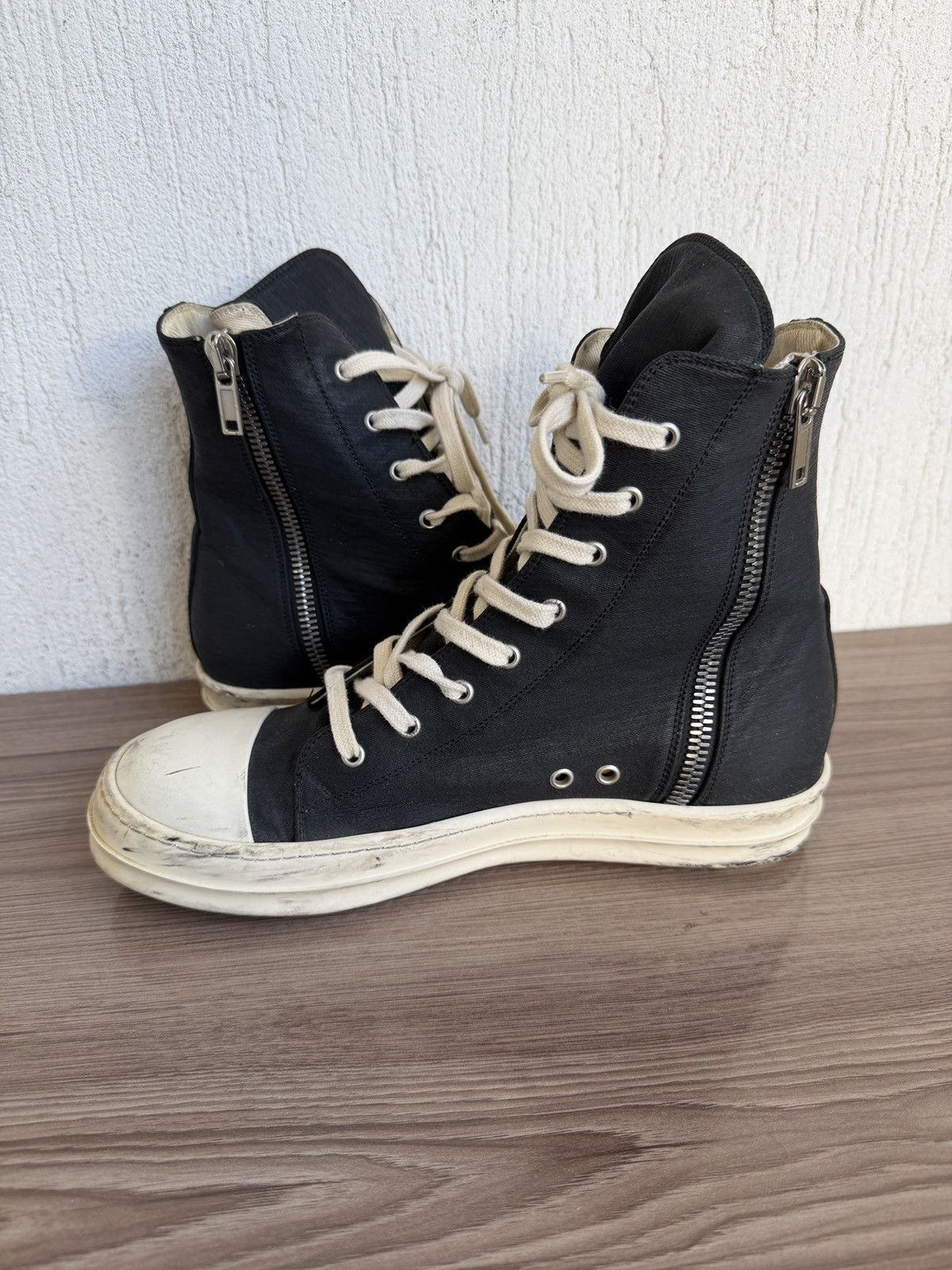 Rick Owens Drkshdw Waxed drkshdw ramones Size US 10 / EU 43 - 11 Thumbnail