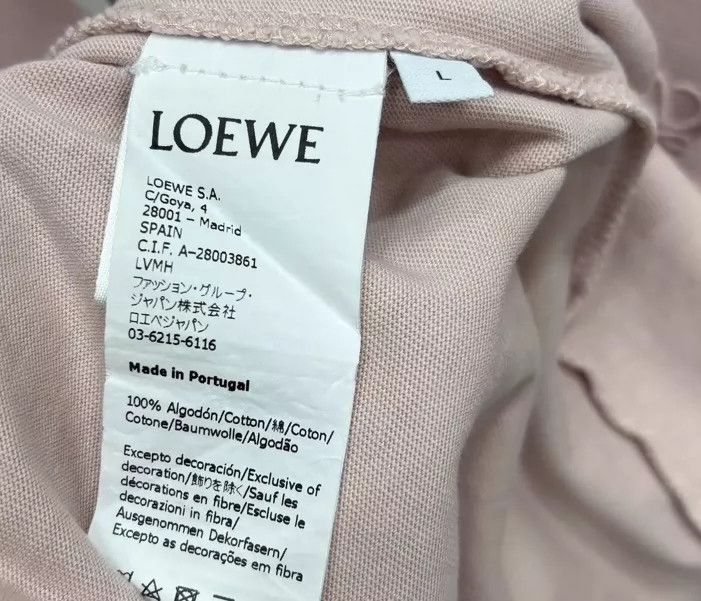 Loewe LOEWE Lotus pink embroidery logo basic short sleeve Size L / US 10 / IT 46 - 6 Thumbnail
