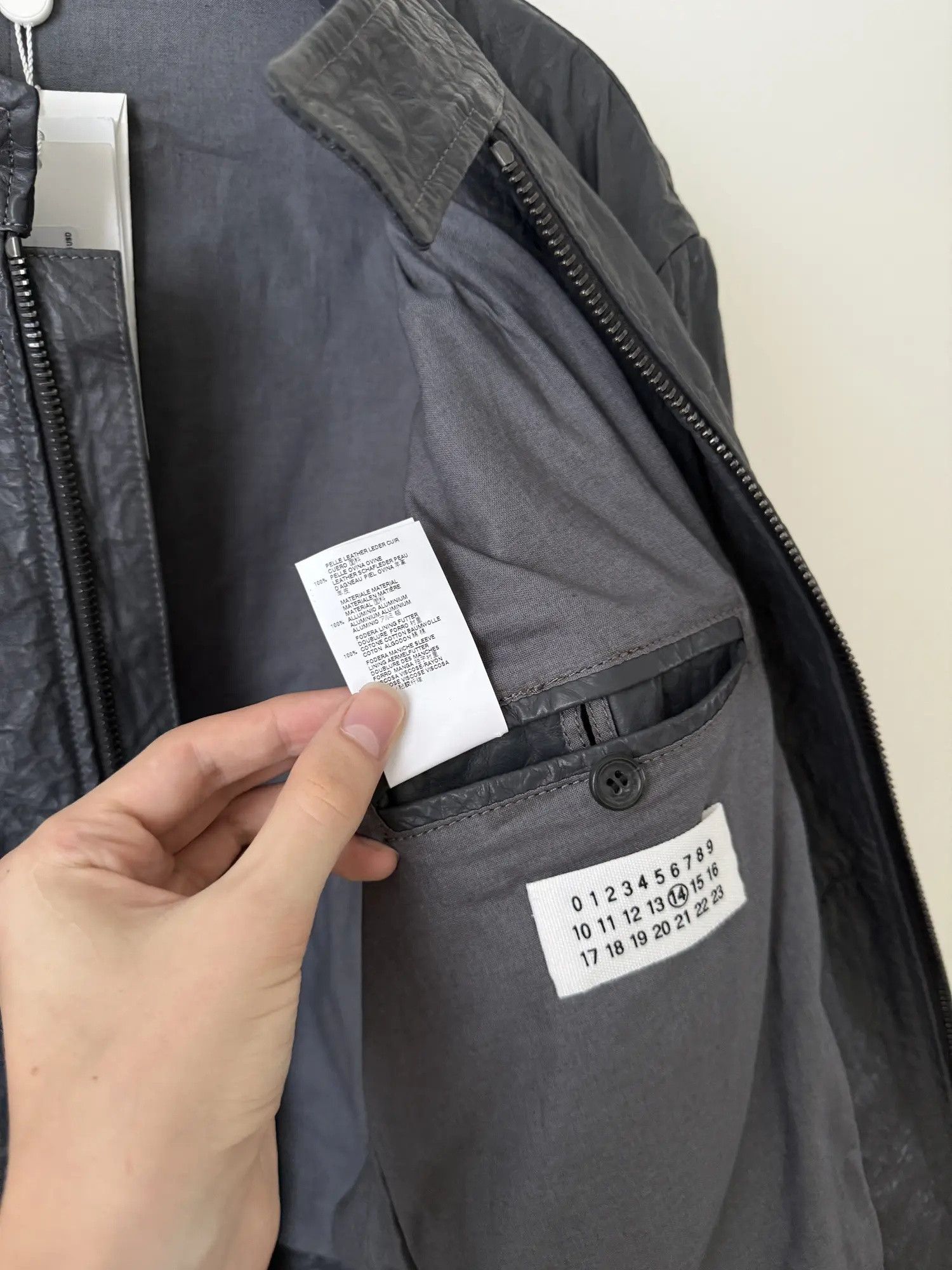 Maison Margiela Masion Margielo Crinkled Leather Moto Jacket Size US L / EU 52-54 / 3 - 6 Thumbnail