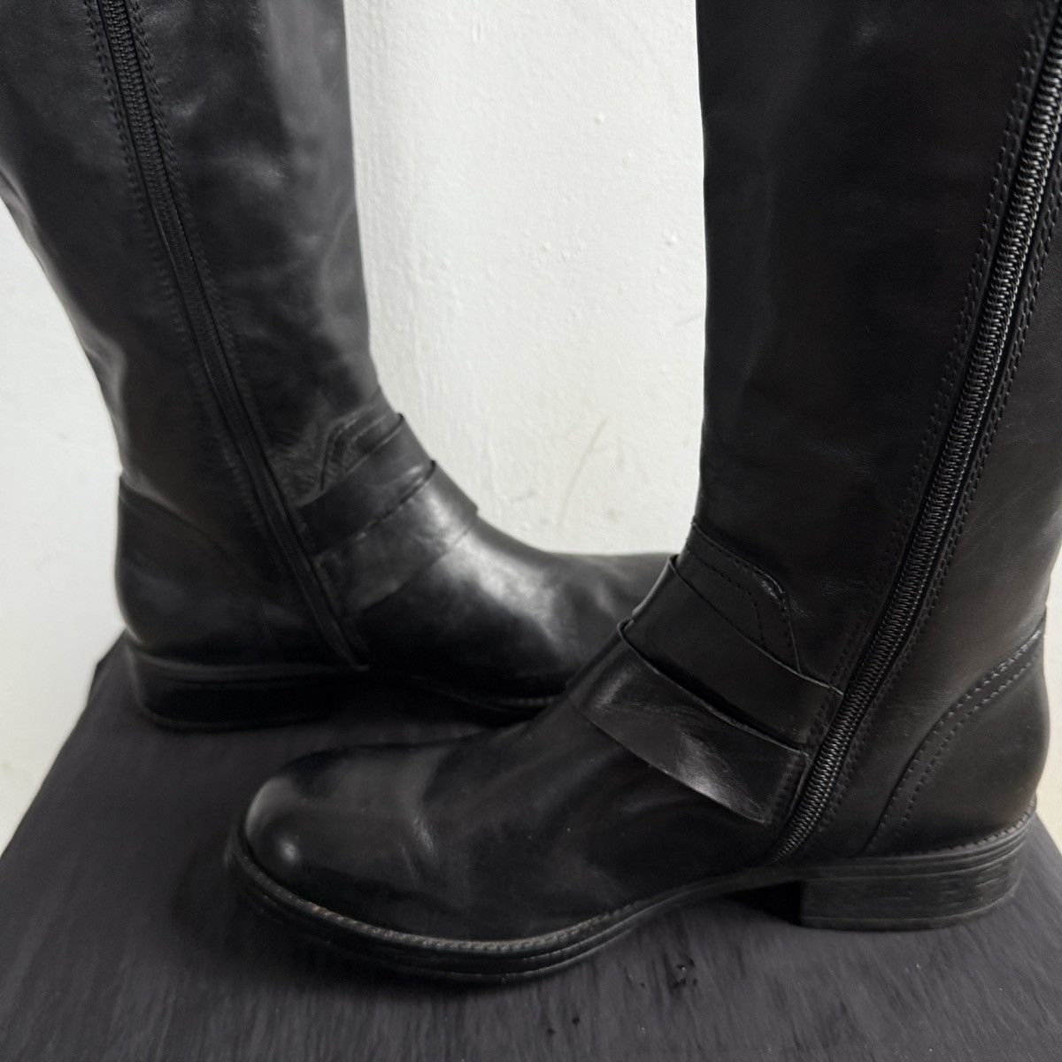 Esprit Vintage Esprit Leather Black Knee High Boots Size US 8.5 / IT 38.5 - 10 Thumbnail