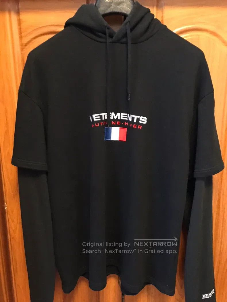 Vetements Vetements Flag Fake Two-Piece Hoodie Size US XS / EU 42 / 0 - 1 Thumbnail
