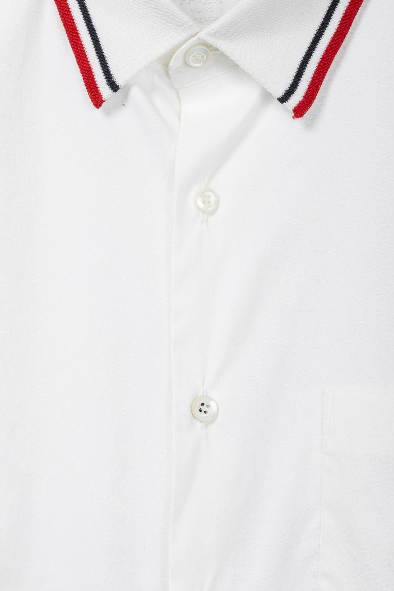 Prada Prada Popeline Stretch Stripe-Collar Button Shirt Size US M / EU 48-50 / 2 - 8 Thumbnail