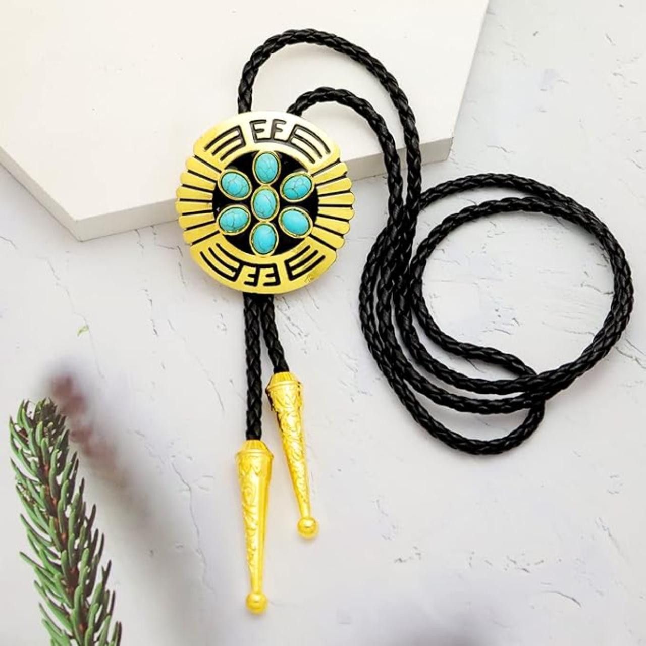 Other Indian Turquoise Bolo Tie Size ONE SIZE - 1 Thumbnail