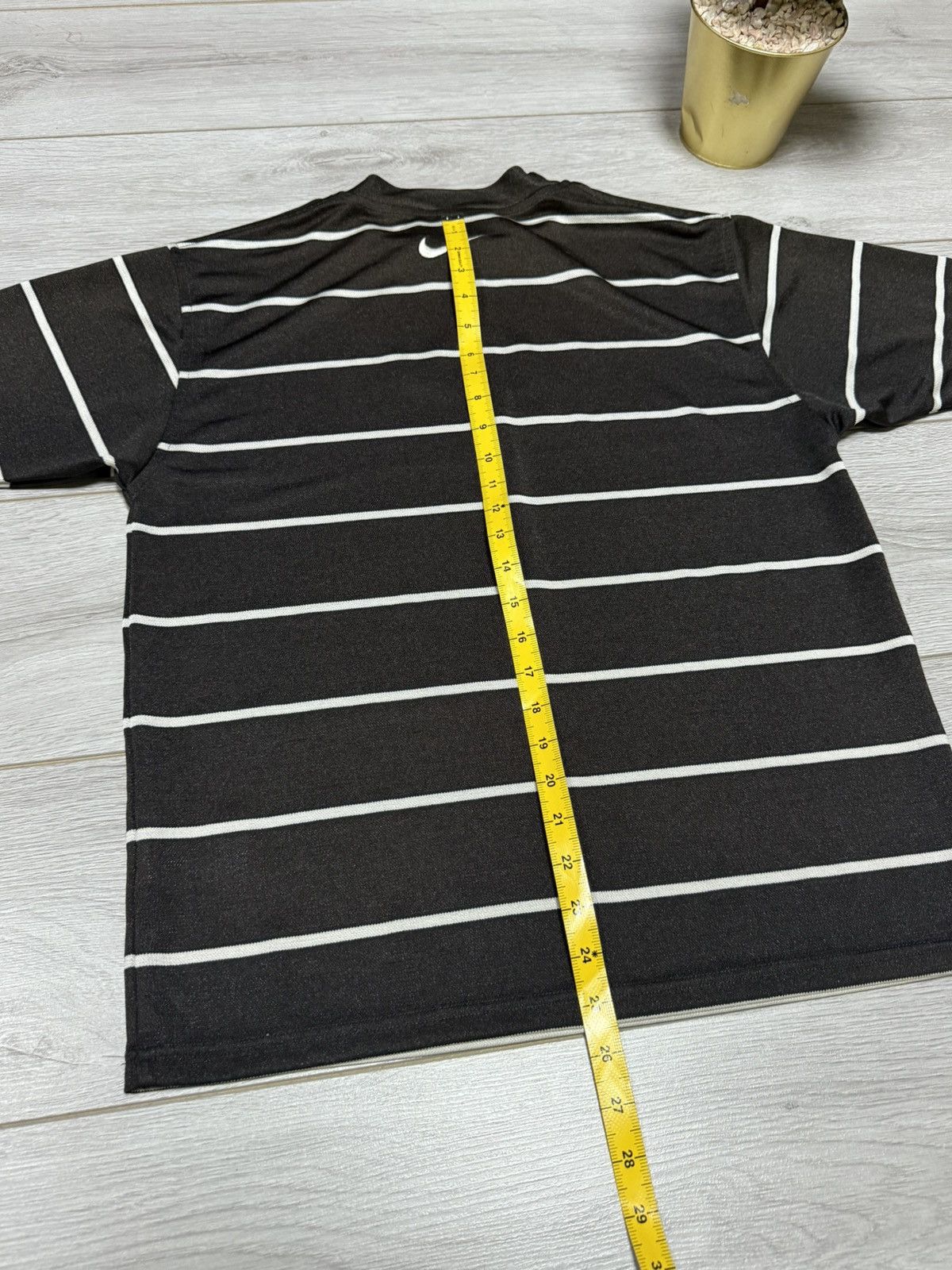 Nike Nike vintage striped 90s vintage big swoosh tee shirt Size US S / EU 44-46 / 1 - 11 Thumbnail