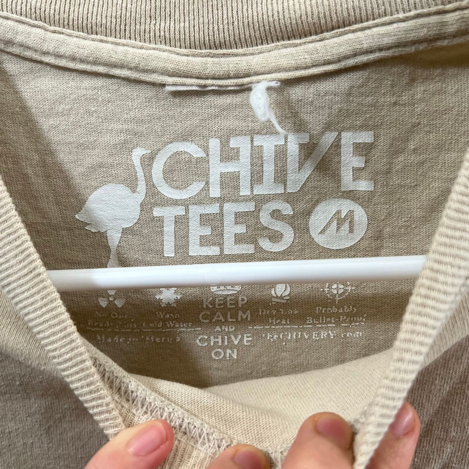 Other Chive Tees Shirt Adult Medium Cream Casual T Shirt Mens Size US M / EU 48-50 / 2 - 3 Thumbnail