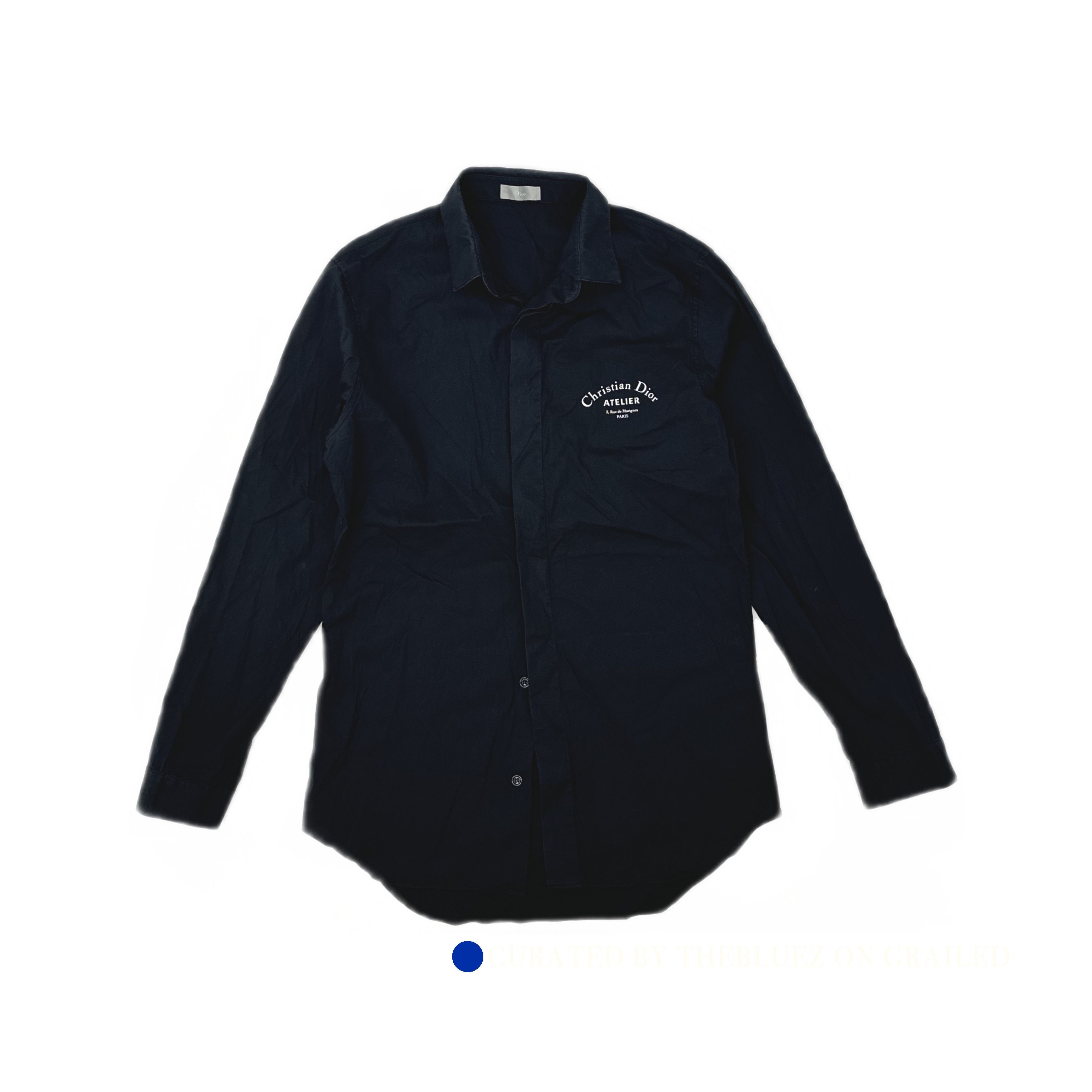 Dior Black Atelier Logo Button Up Shirt Size US S / EU 44-46 / 1 - 1 Thumbnail