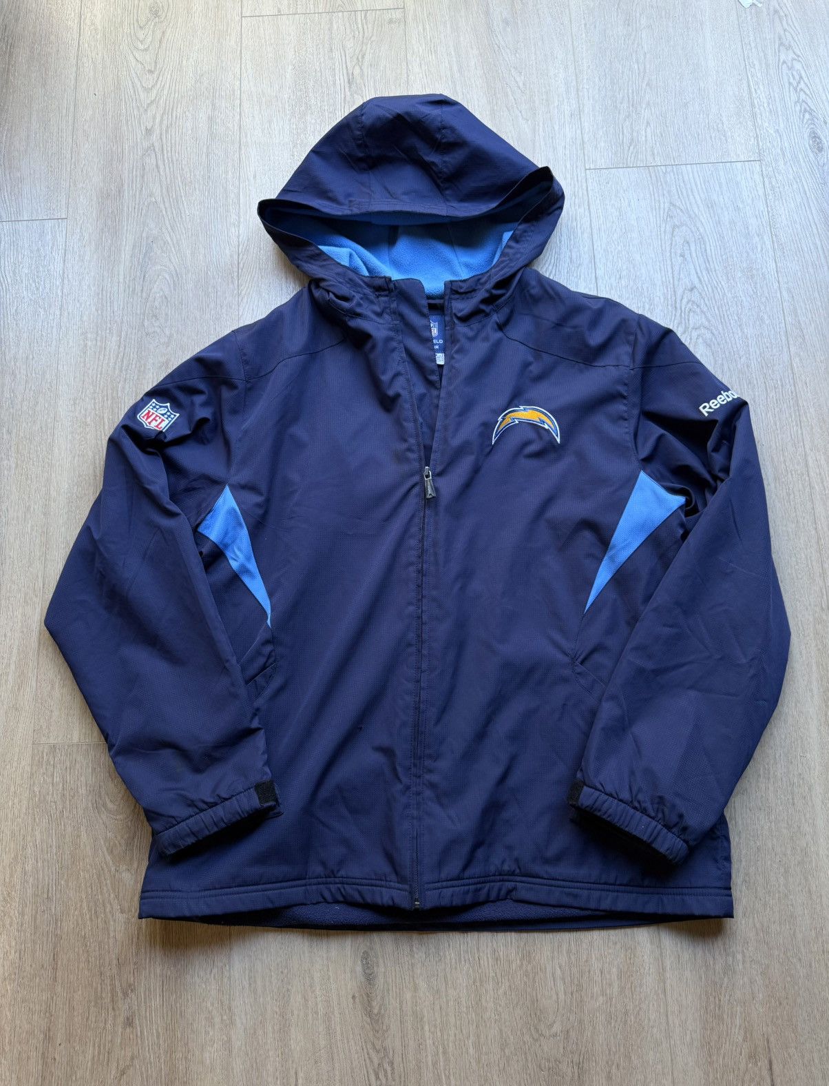 Reebok Vintage Reebok San Diego Chargers Hooded Zip Fleece Jacket Size US L / EU 52-54 / 3 - 1 Thumbnail
