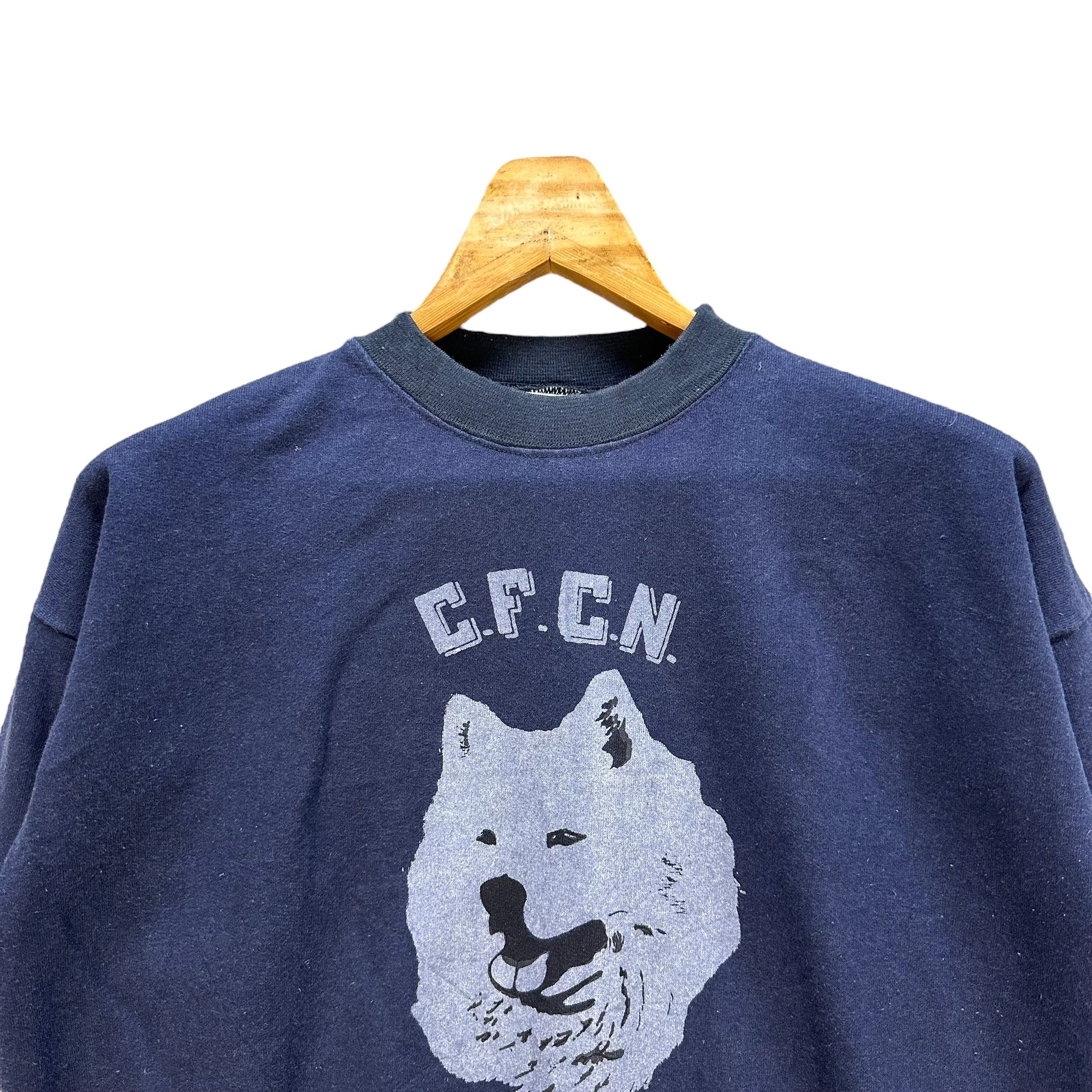 Vintage CFCN SAMOYEDE Wolve Big Logo Crewneck Sweatshirt #A5-0134 Size US M / EU 48-50 / 2 - 2 Thumbnail