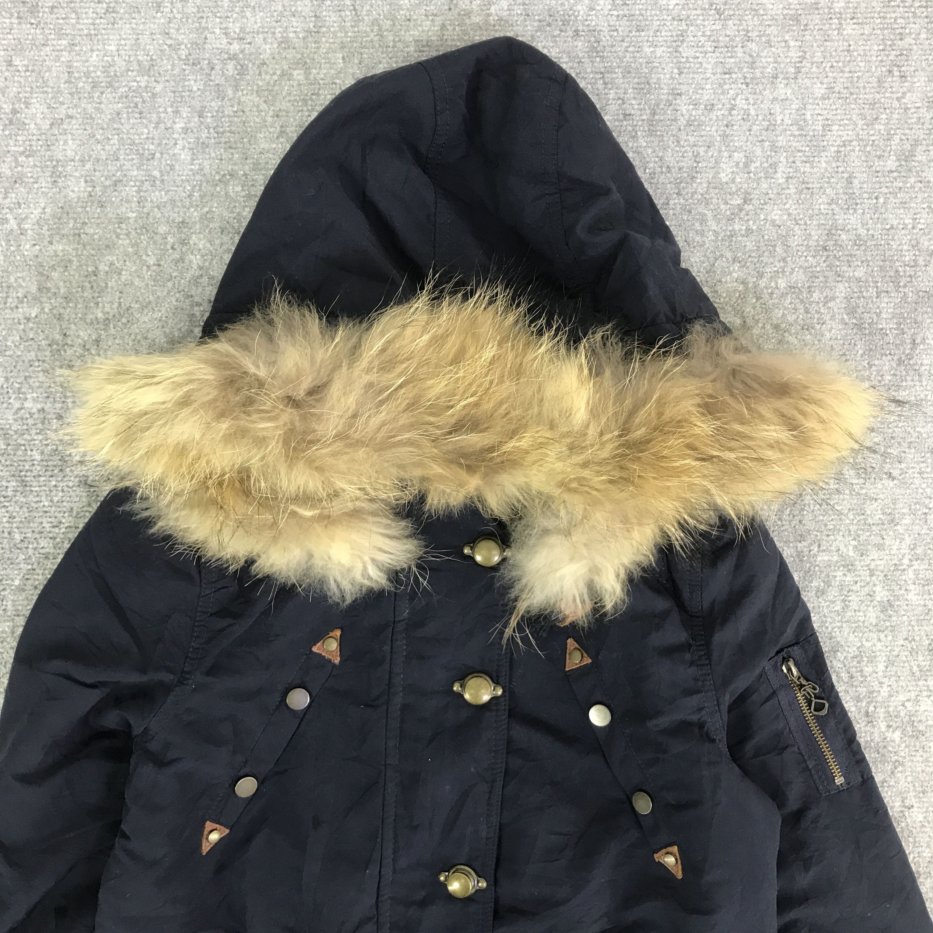 Japanese Brand SPIRAL GIRL WINTER STYLE FUR HOODIE JACKET K122B14 Size M / US 6-8 / IT 42-44 - 2 Thumbnail